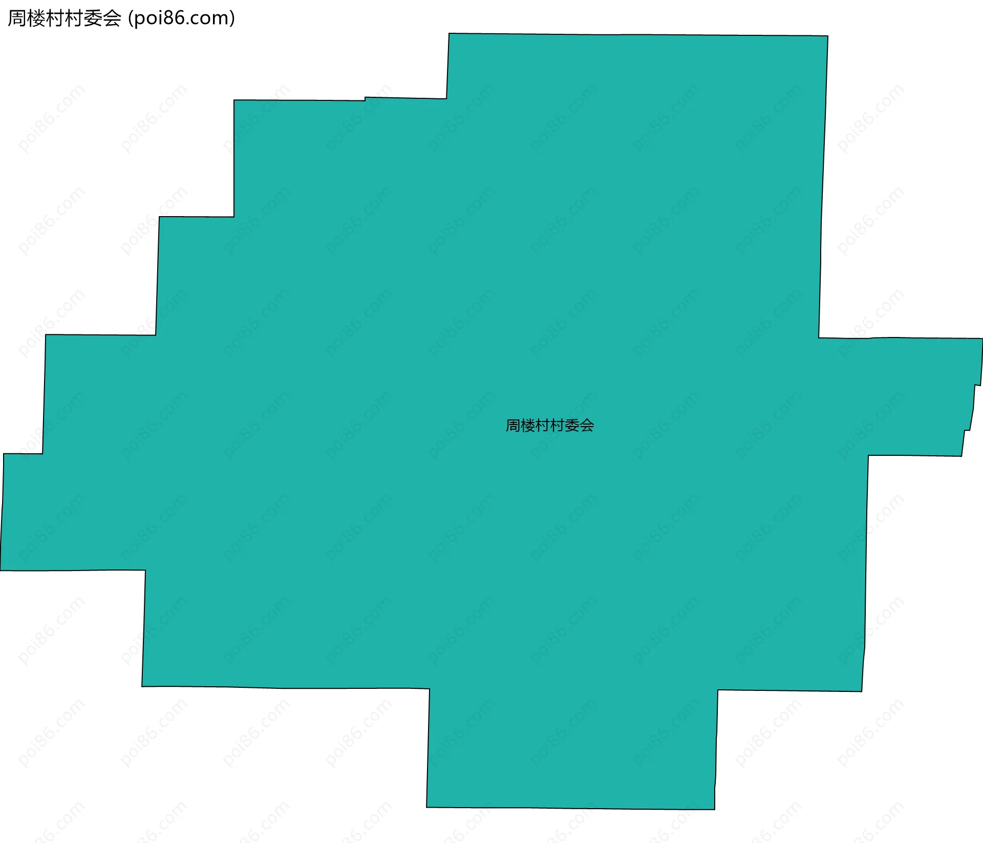 周楼村村委会边界地图