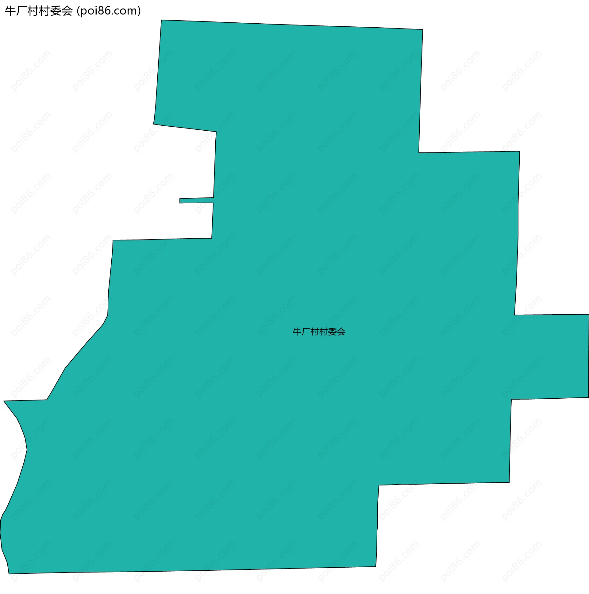 牛厂村村委会边界地图