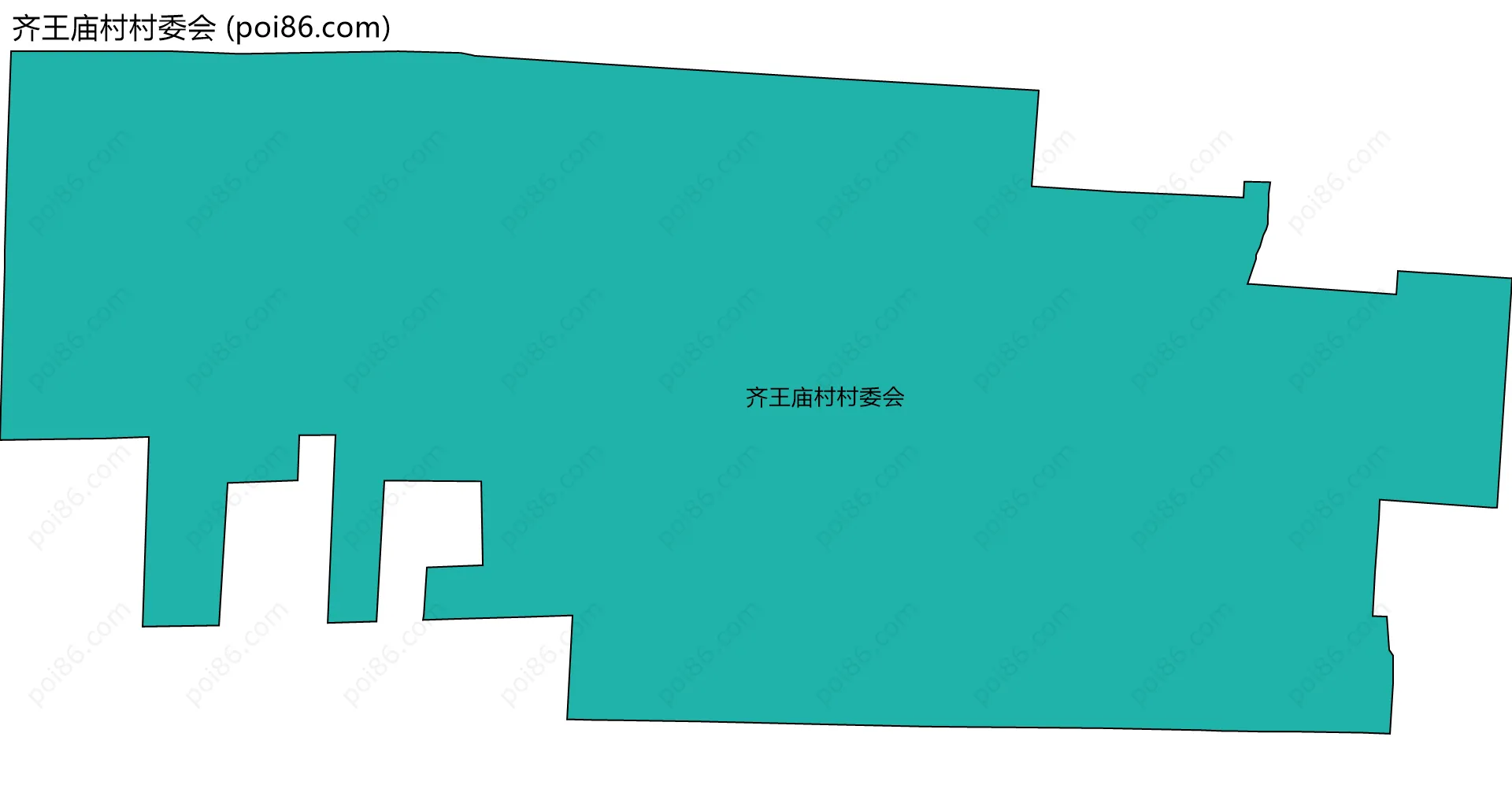 齐王庙村村委会边界地图