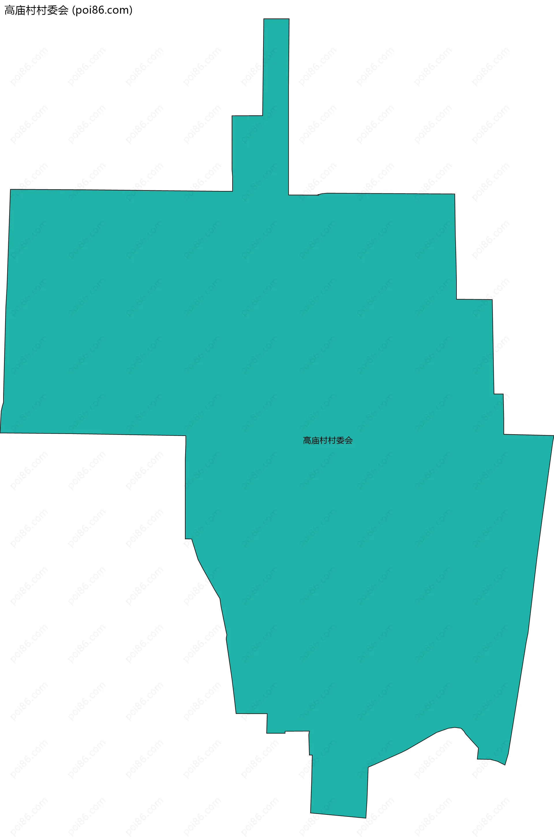 高庙村村委会边界地图