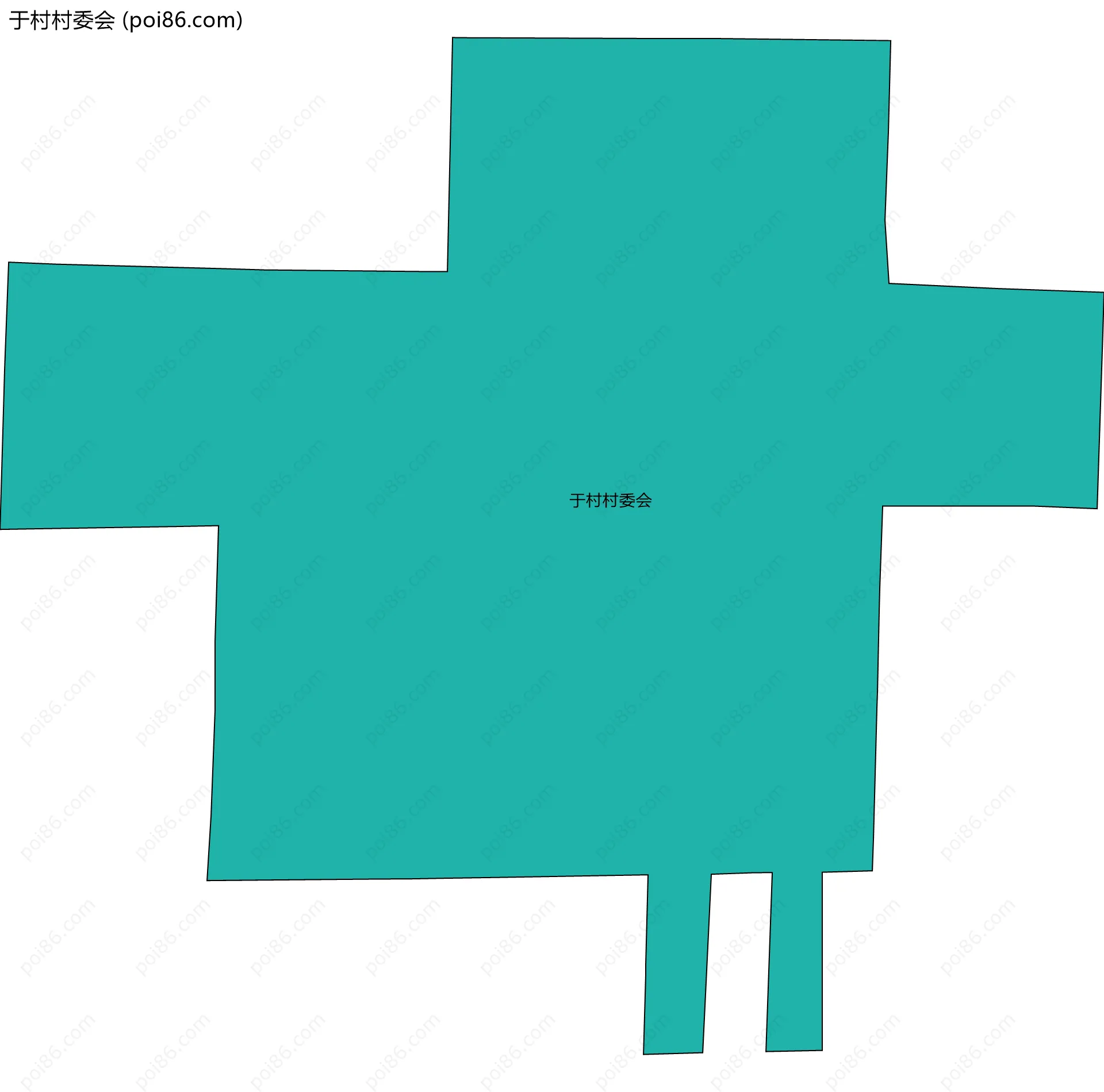 于村村委会边界地图