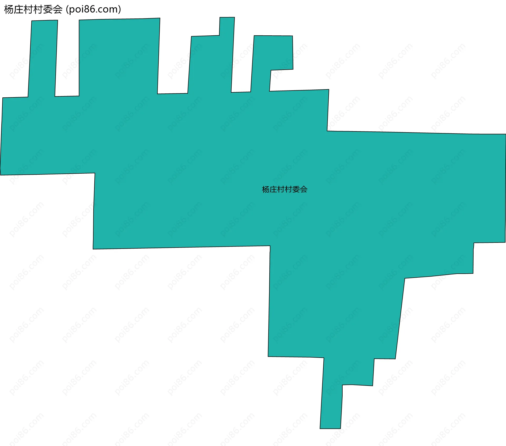 杨庄村村委会边界地图