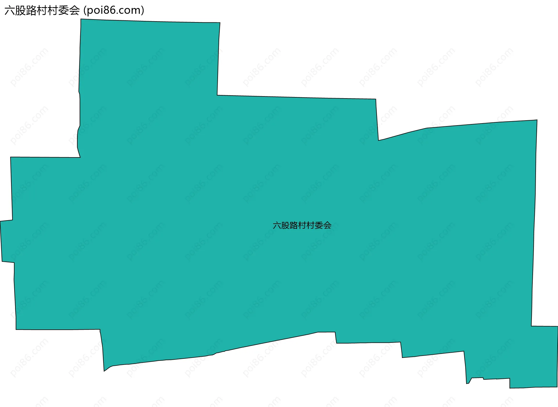 六股路村村委会边界地图