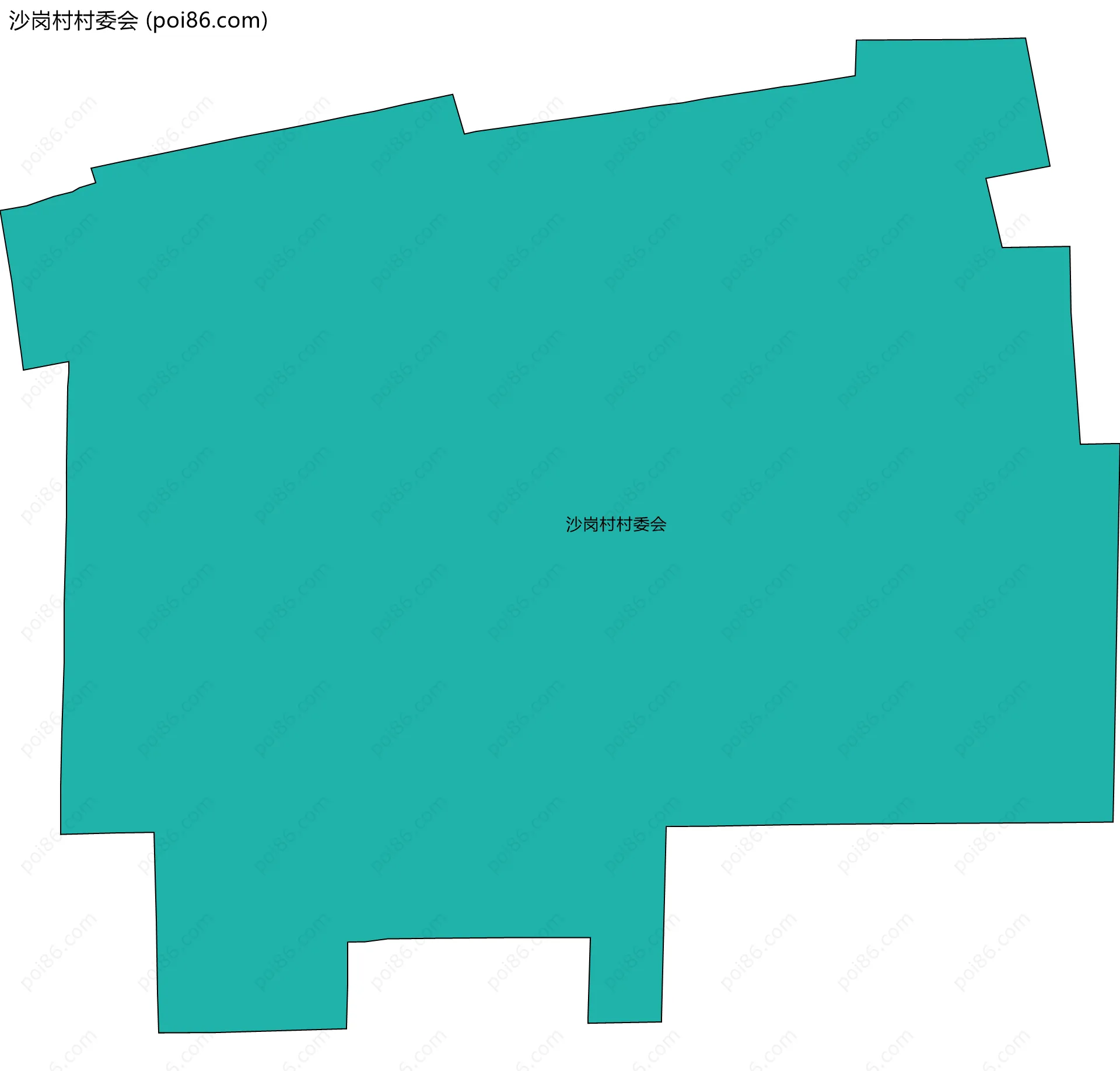 沙岗村村委会边界地图
