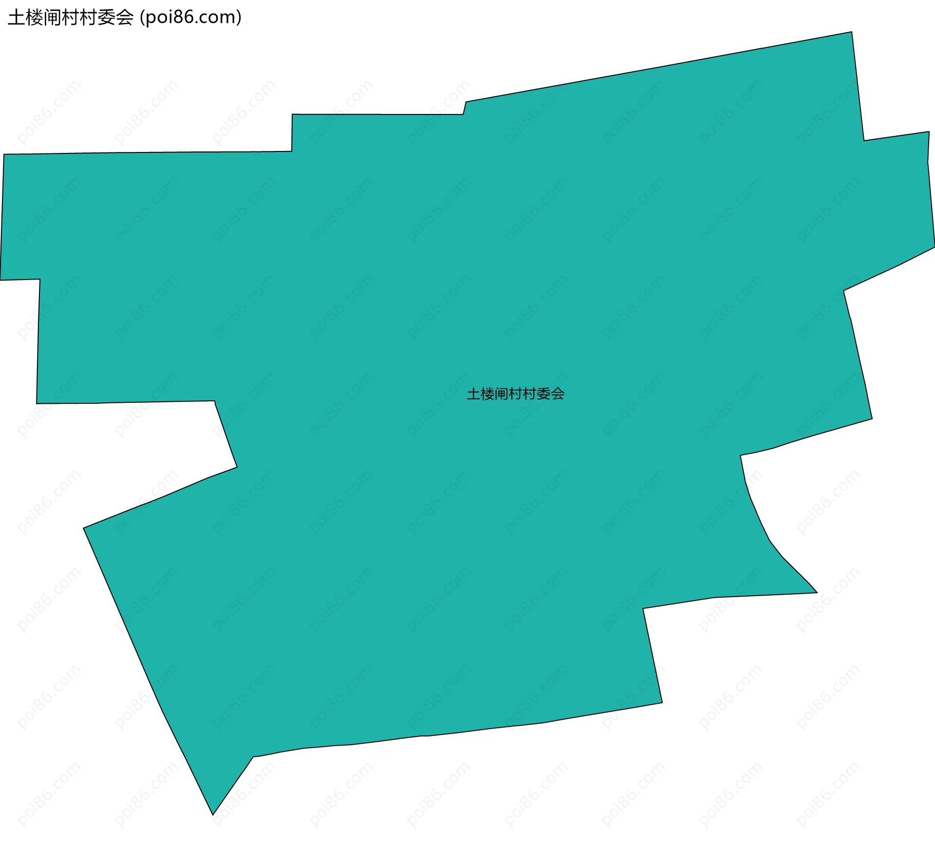 土楼闸村村委会边界地图