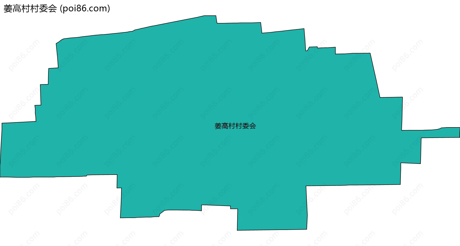 姜高村村委会边界地图
