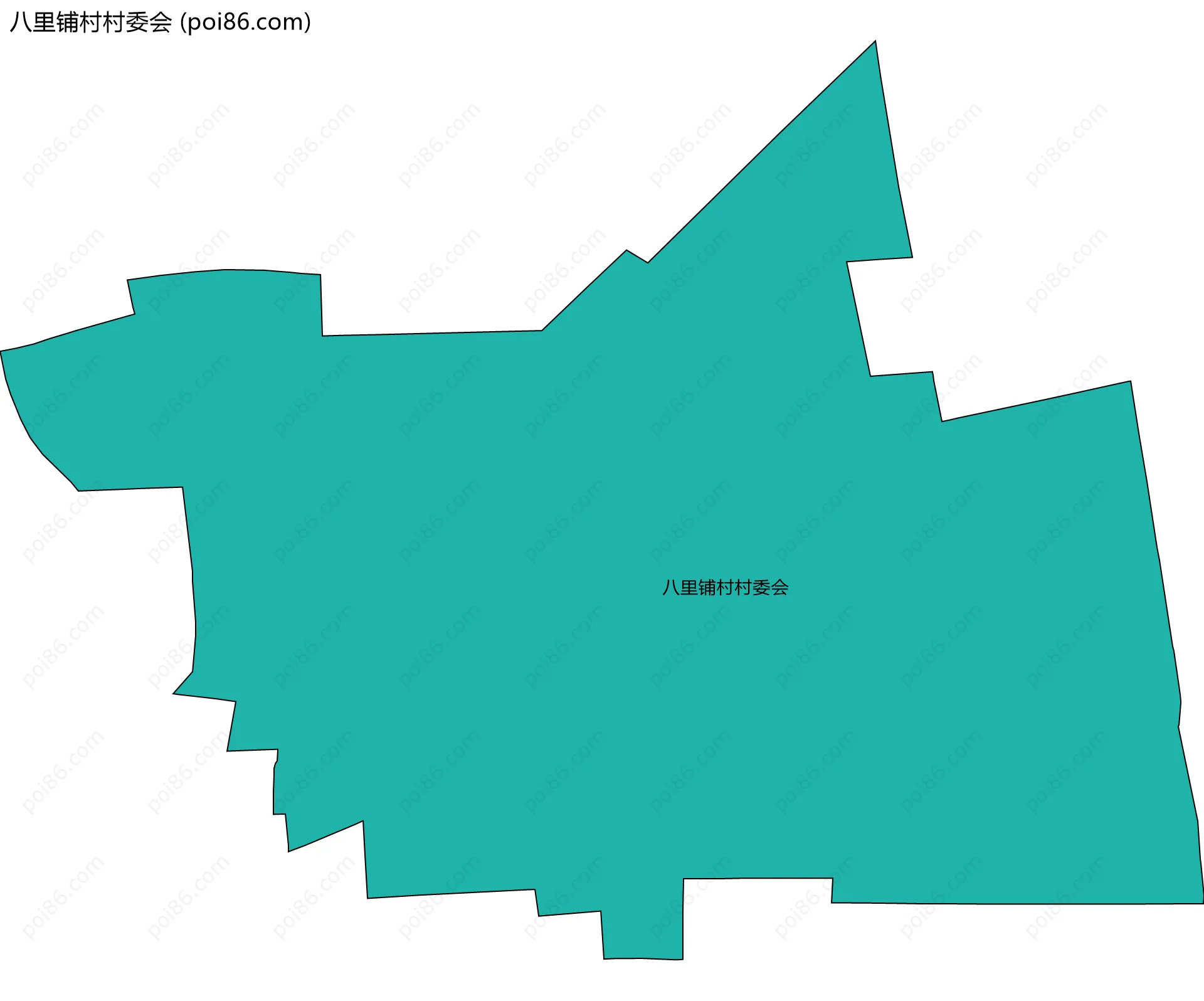 八里铺村村委会边界地图
