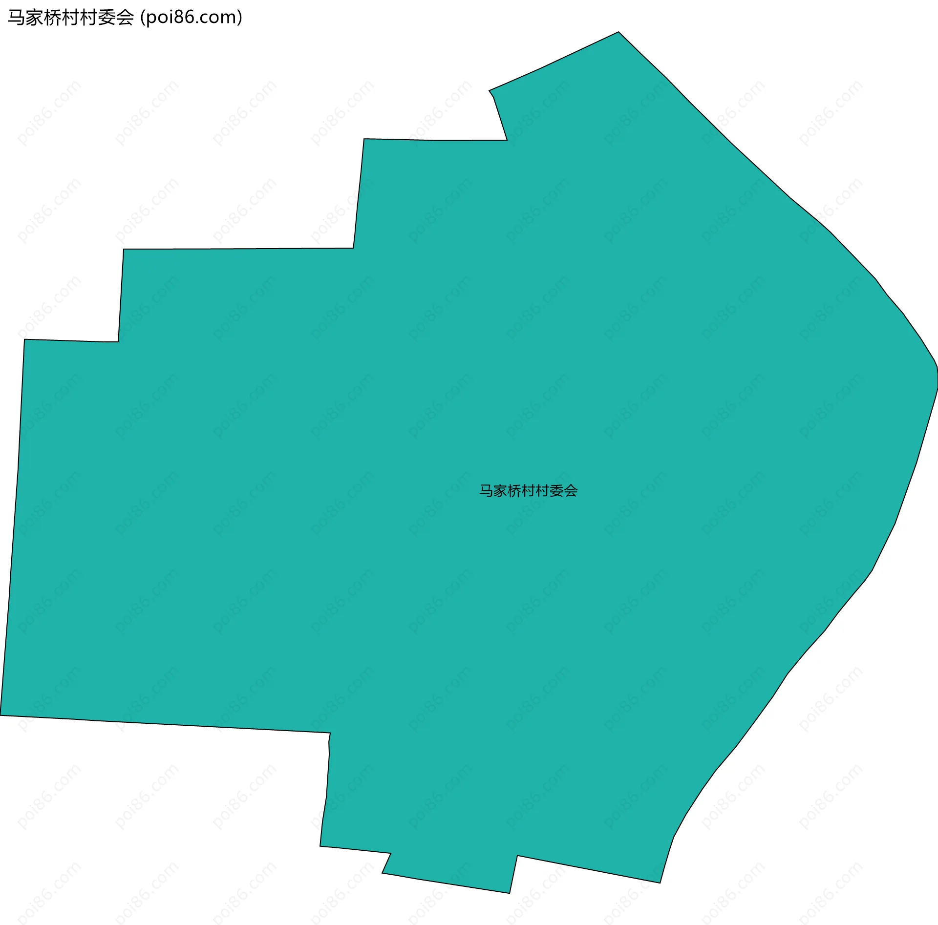 马家桥村村委会边界地图