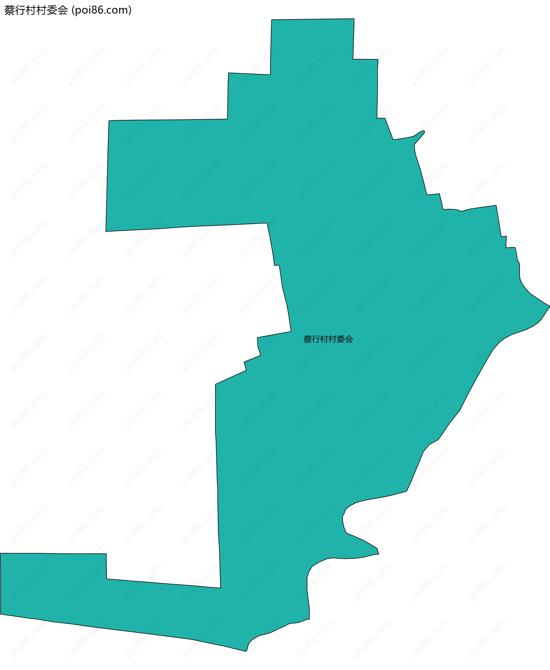 蔡行村村委会边界地图