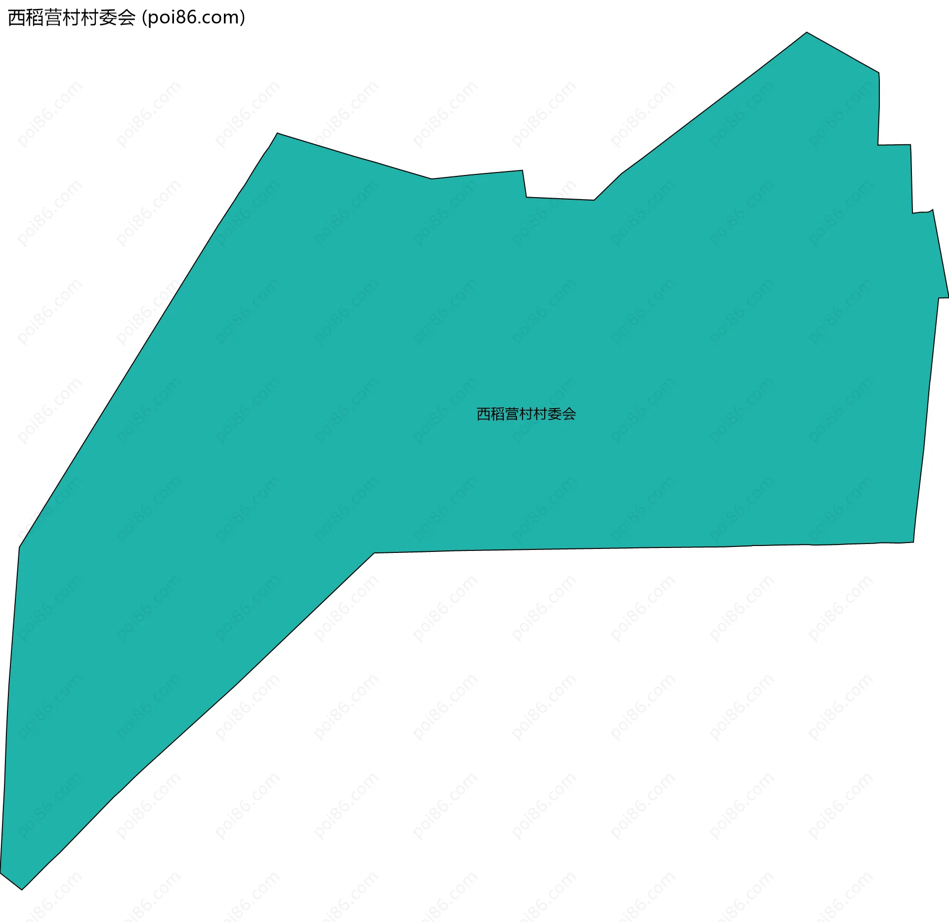 西稻营村村委会边界地图