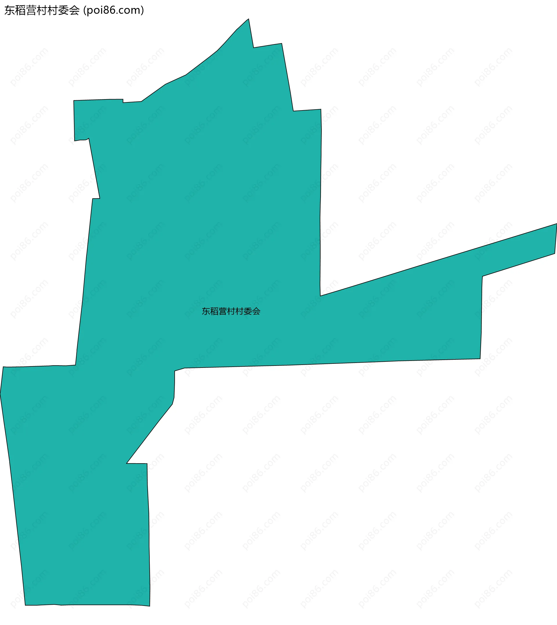 东稻营村村委会边界地图