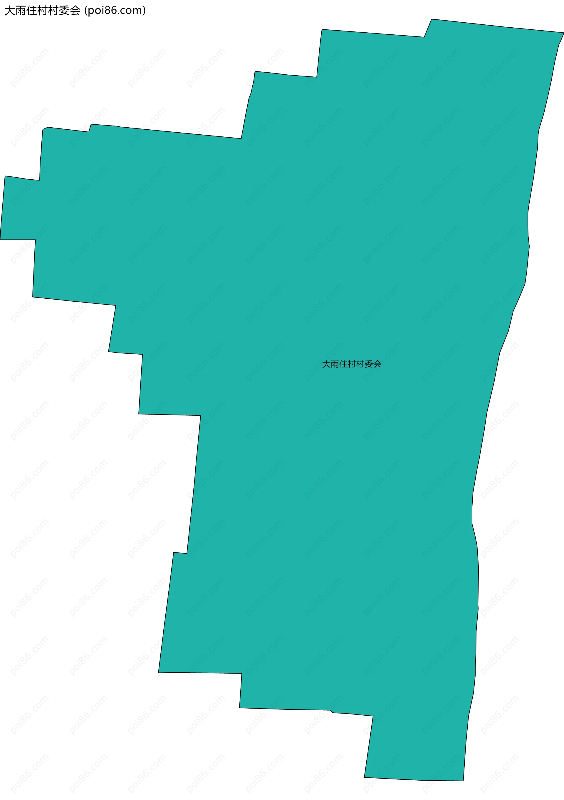 大雨住村村委会边界地图