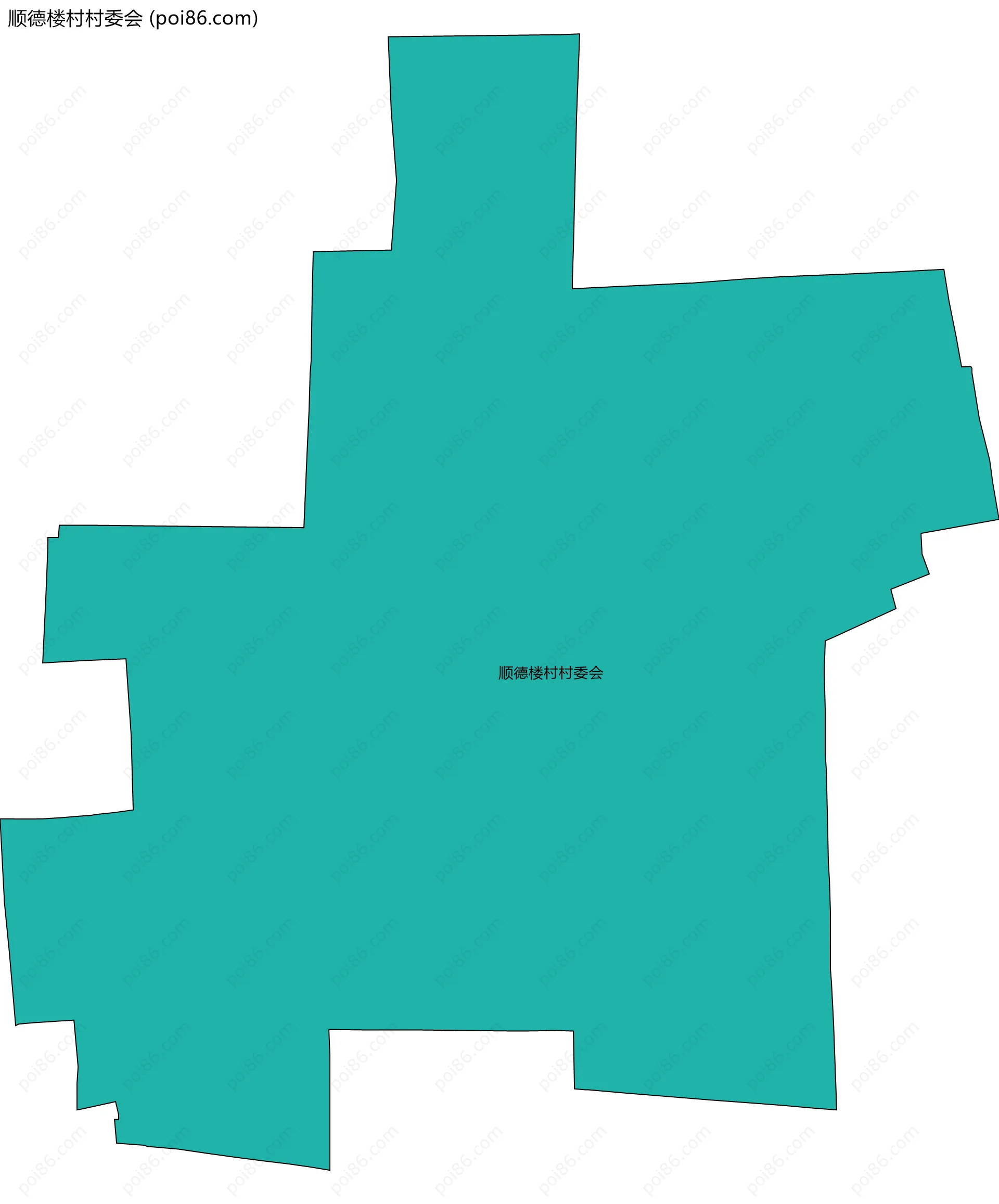 顺德楼村村委会边界地图