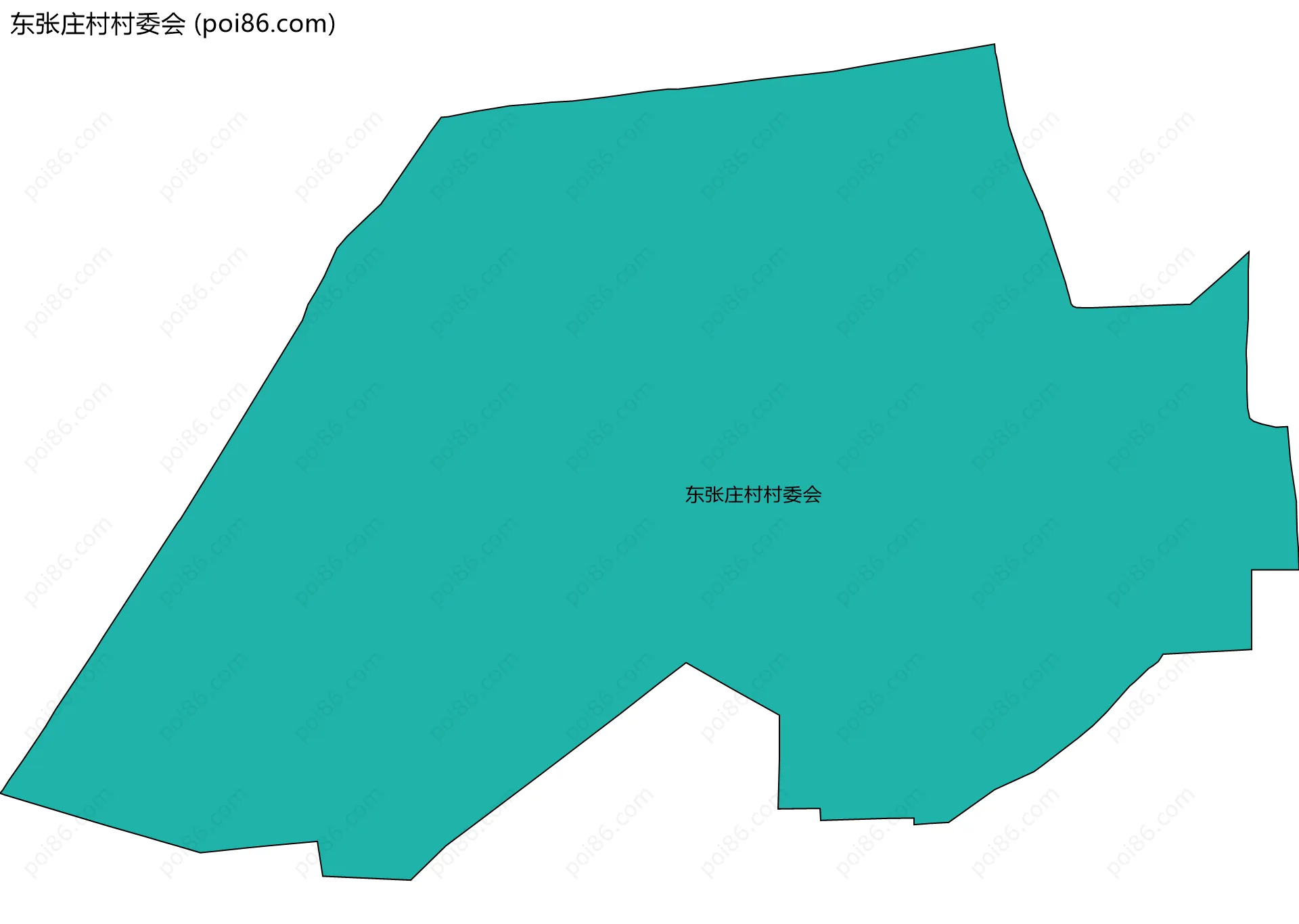 东张庄村村委会边界地图