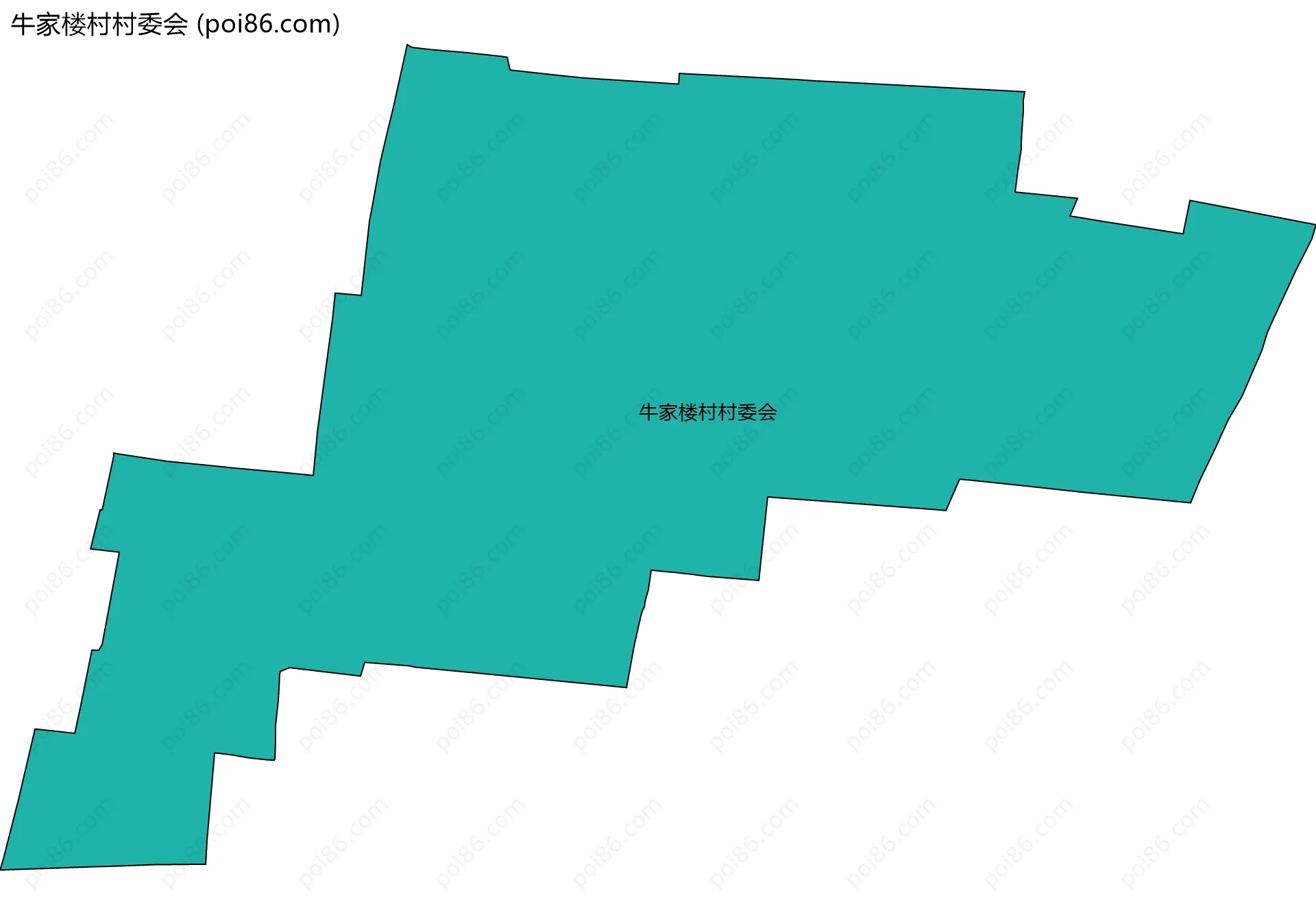 牛家楼村村委会边界地图