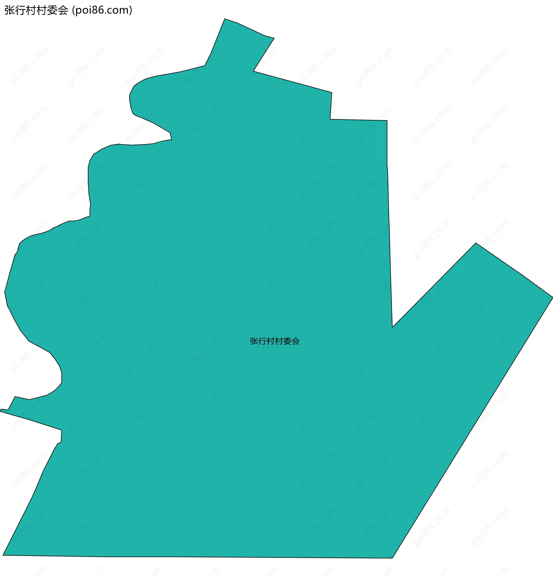 张行村村委会边界地图