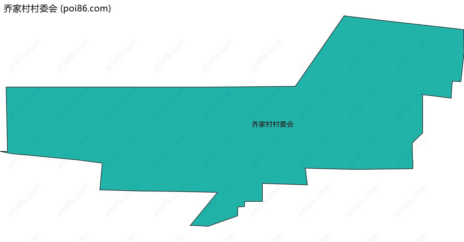 乔家村村委会边界地图