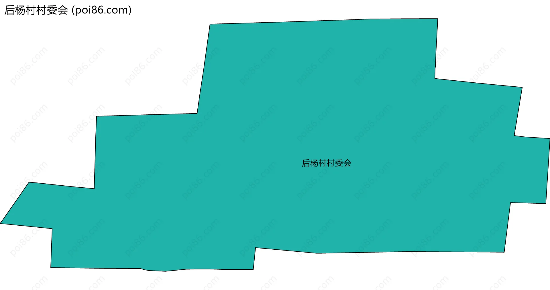 后杨村村委会边界地图