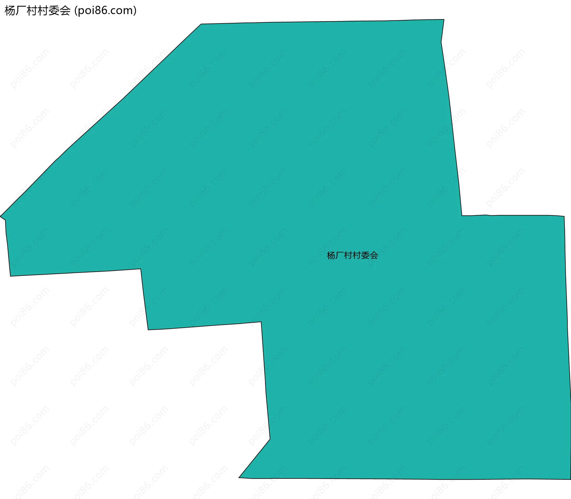 杨厂村村委会边界地图