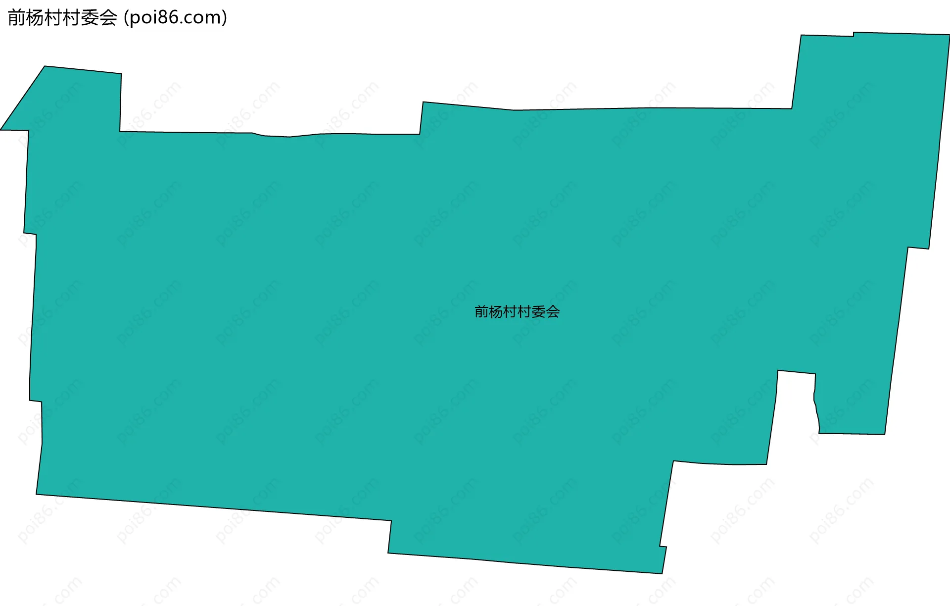 前杨村村委会边界地图