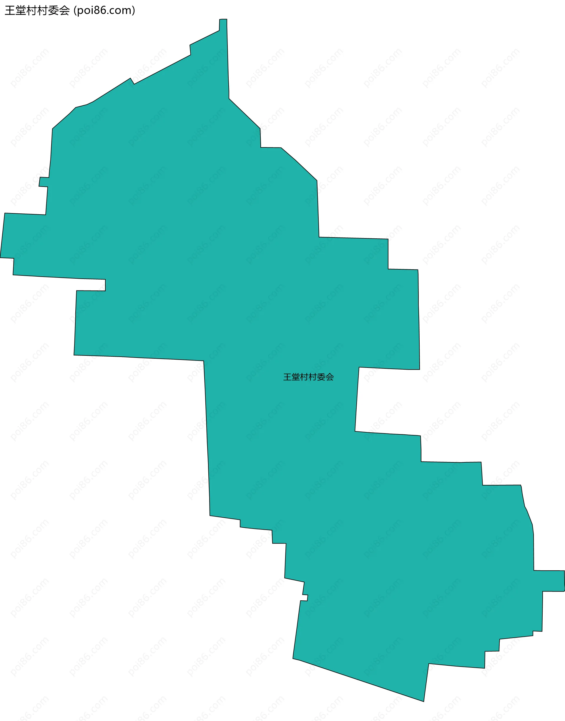 王堂村村委会边界地图