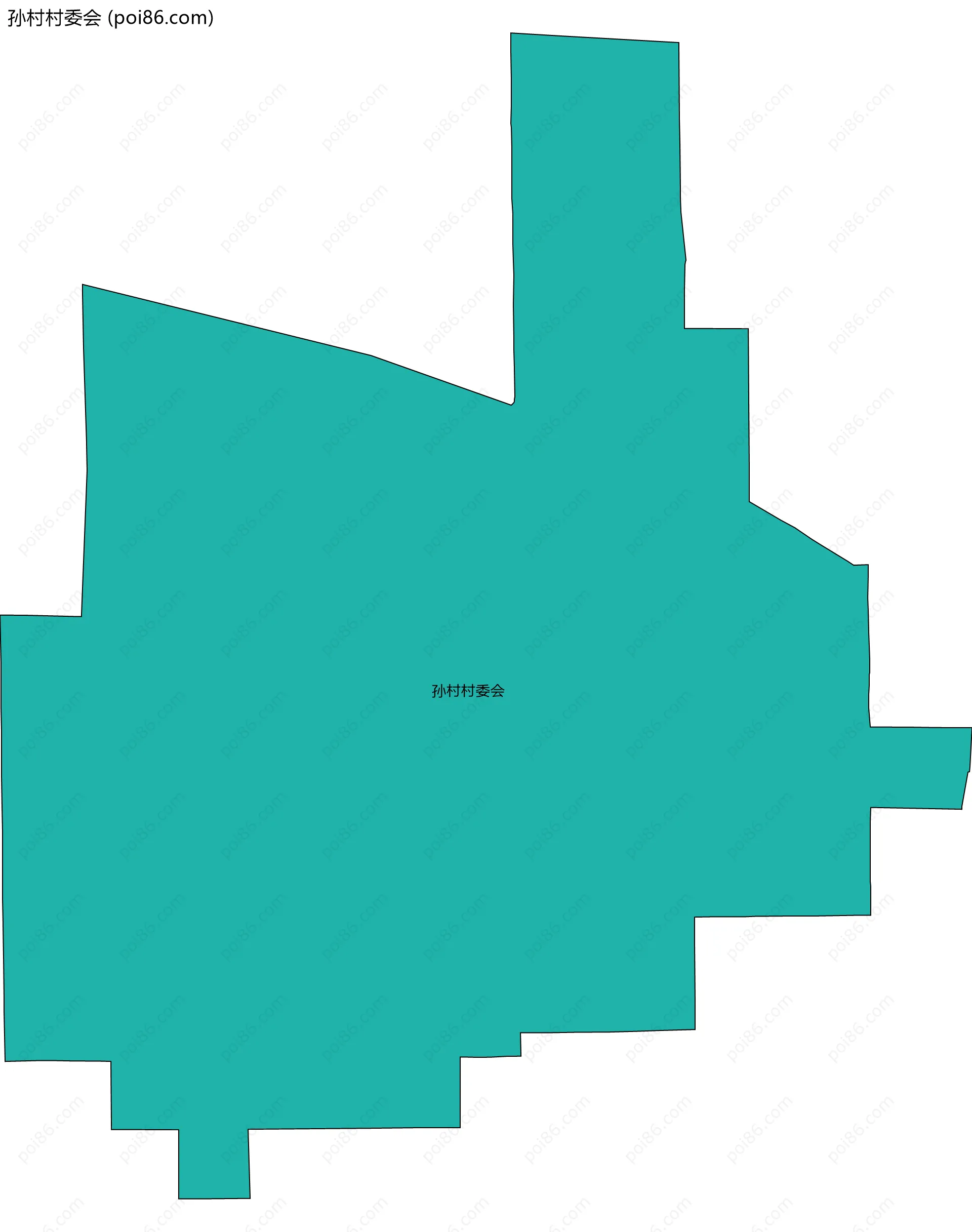 孙村村委会边界地图