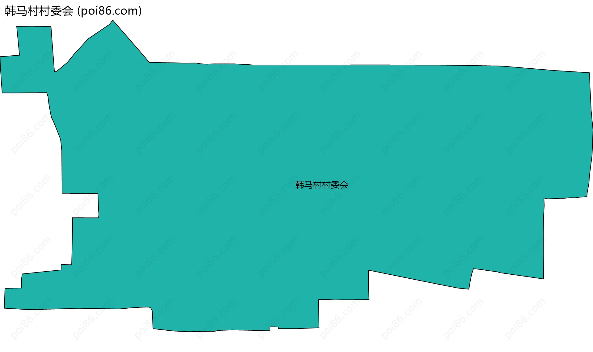 韩马村村委会边界地图