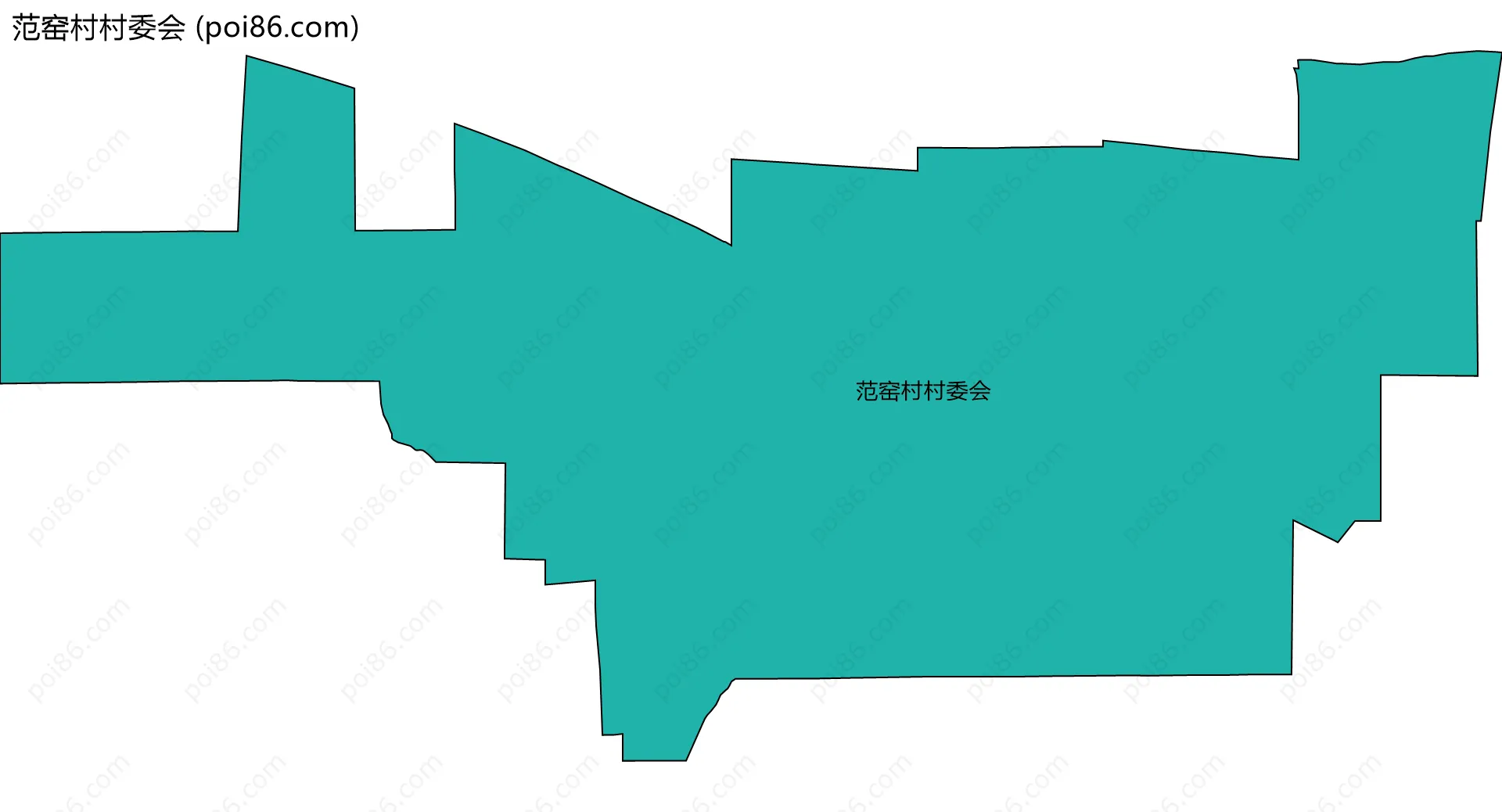 范窑村村委会边界地图