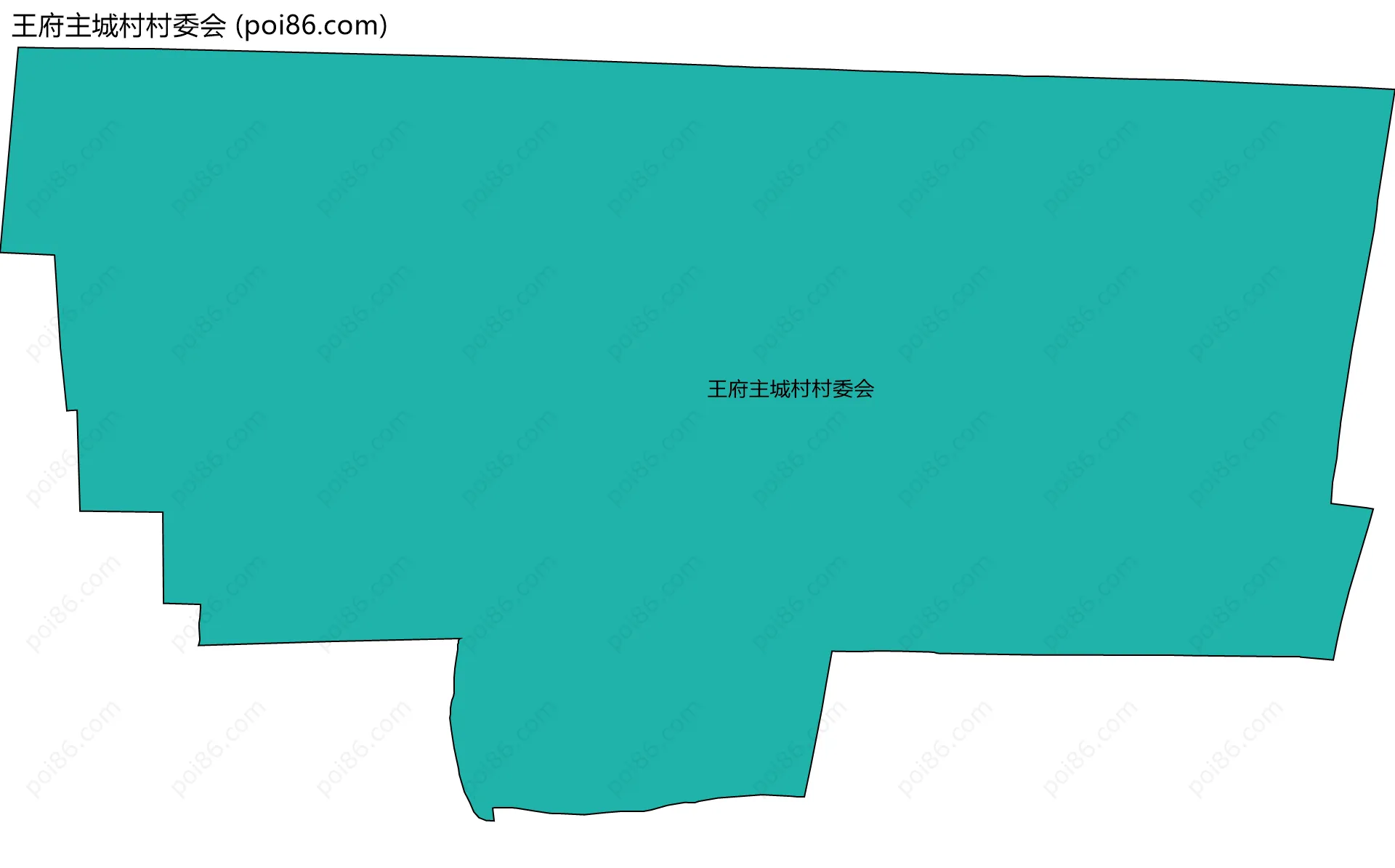 王府主城村村委会边界地图