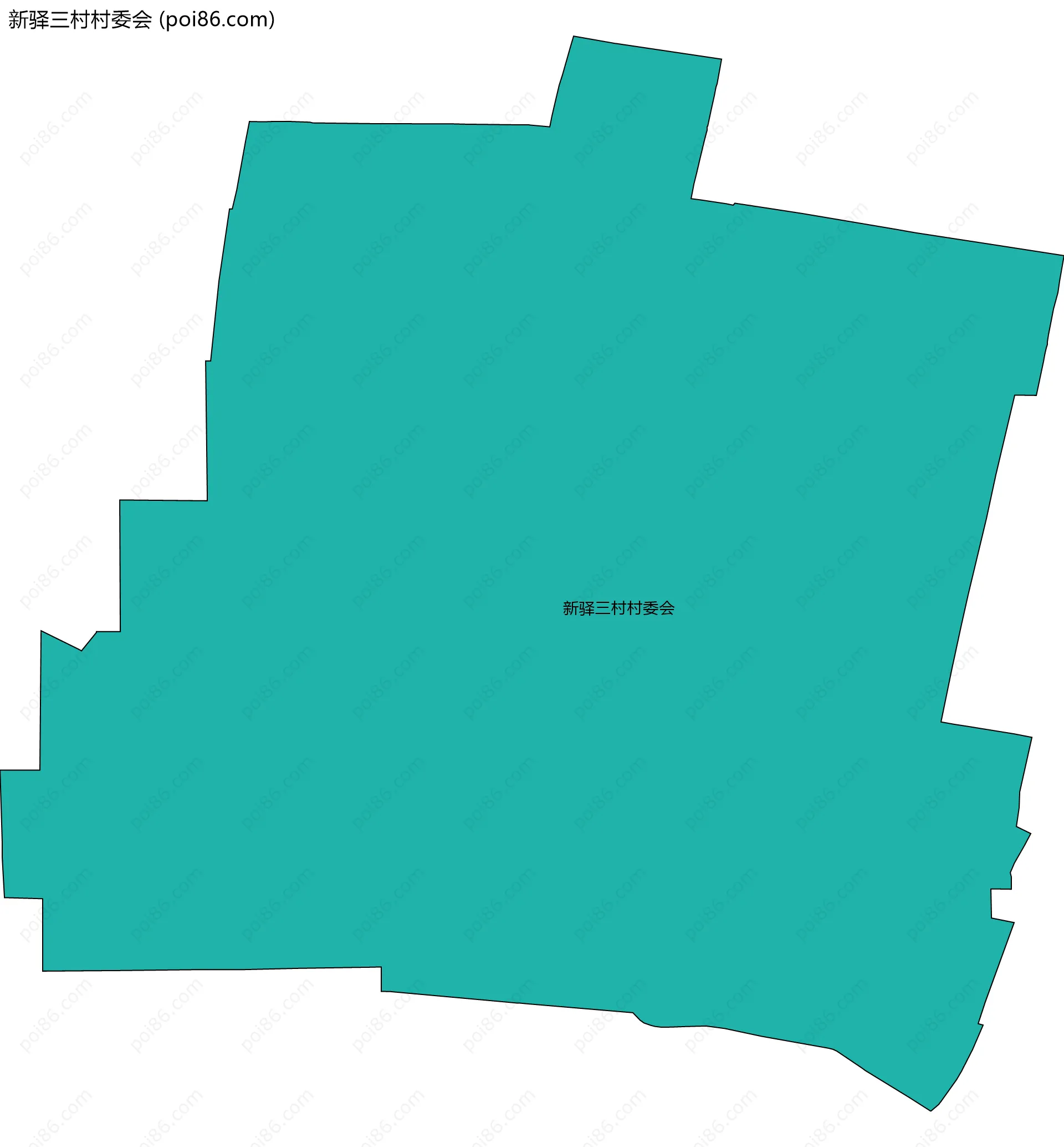 新驿三村村委会边界地图