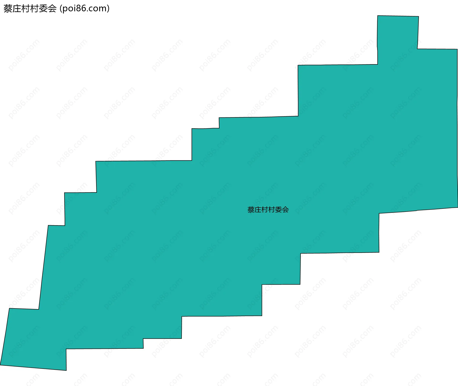 蔡庄村村委会边界地图