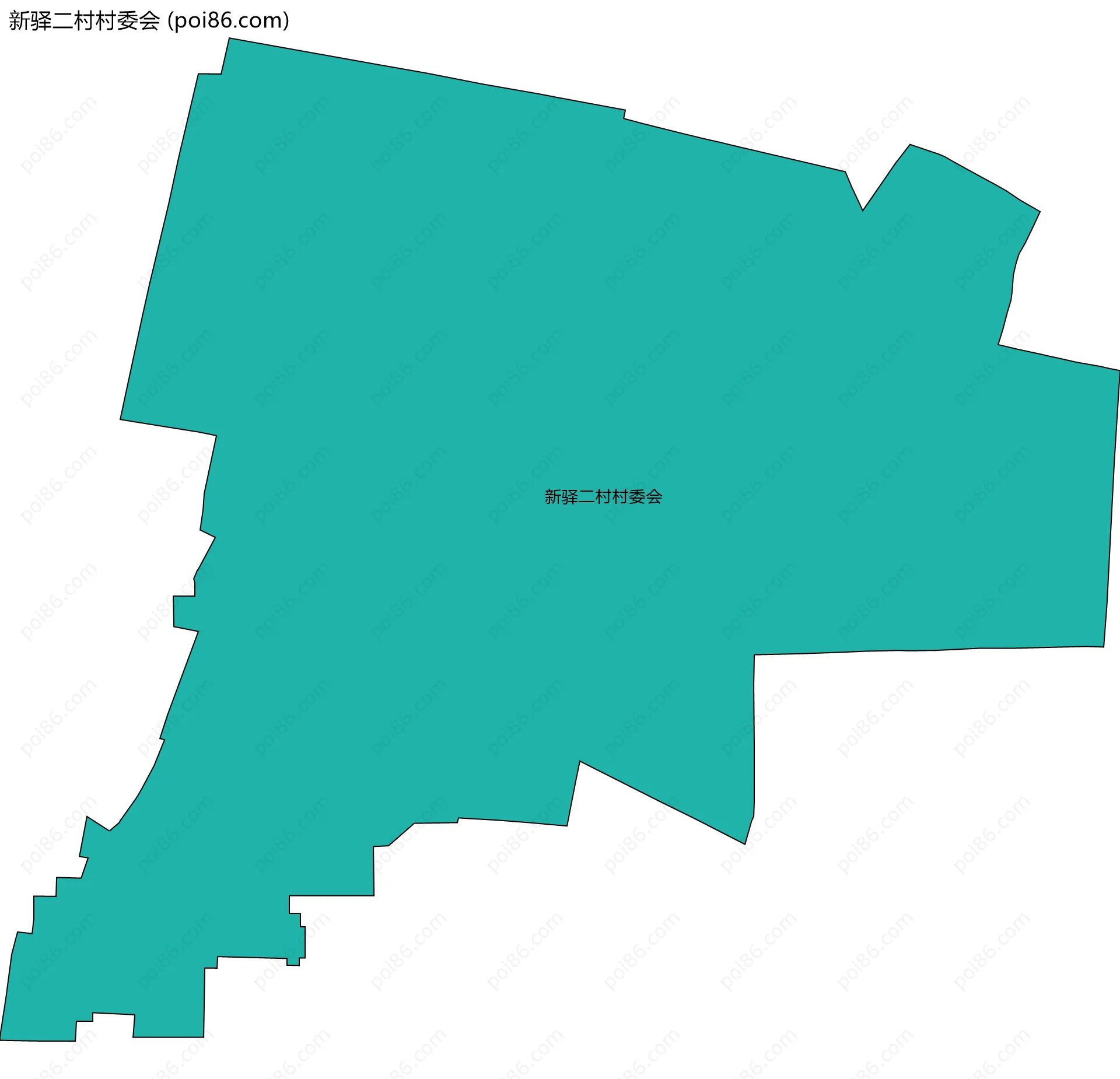 新驿二村村委会边界地图