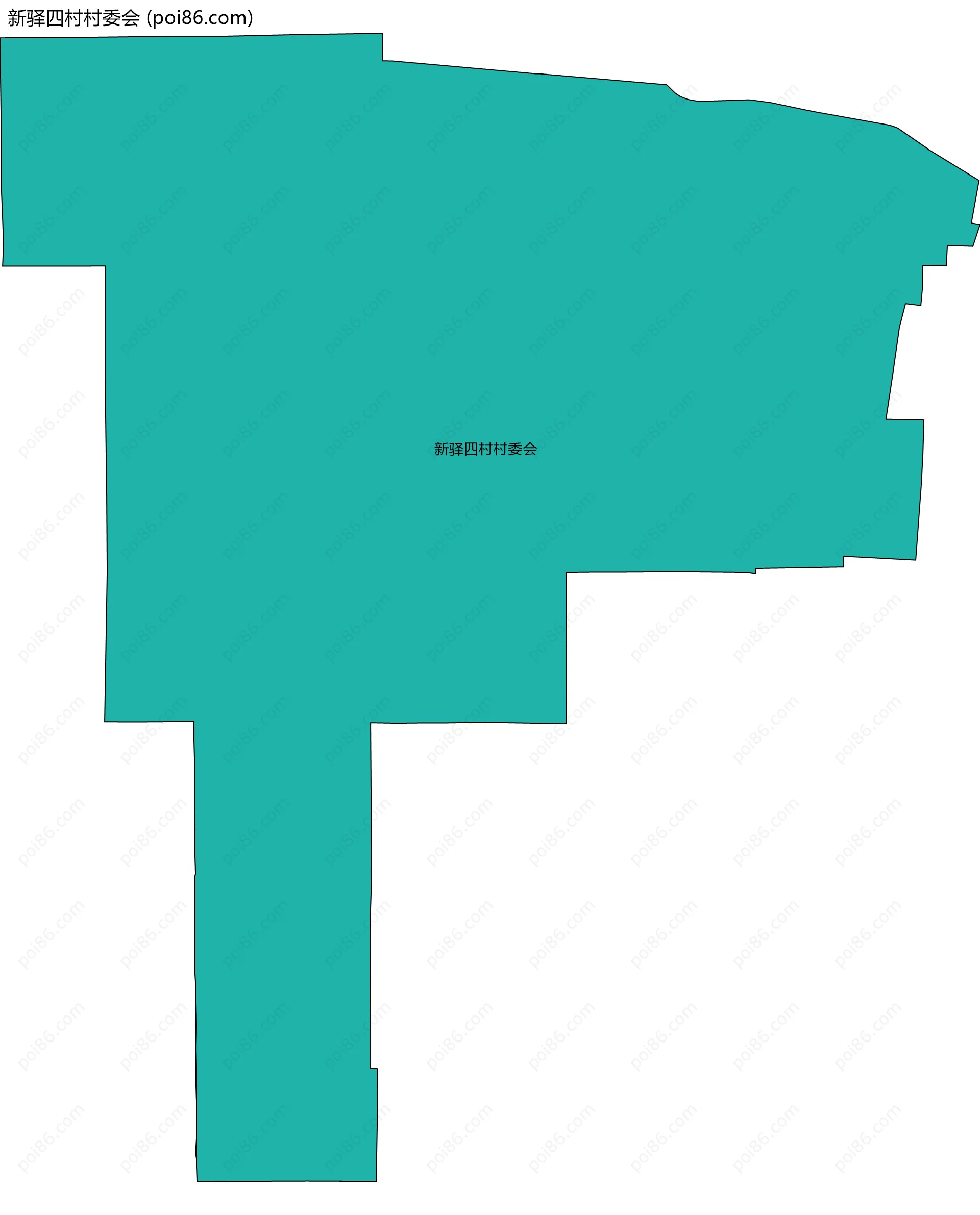 新驿四村村委会边界地图