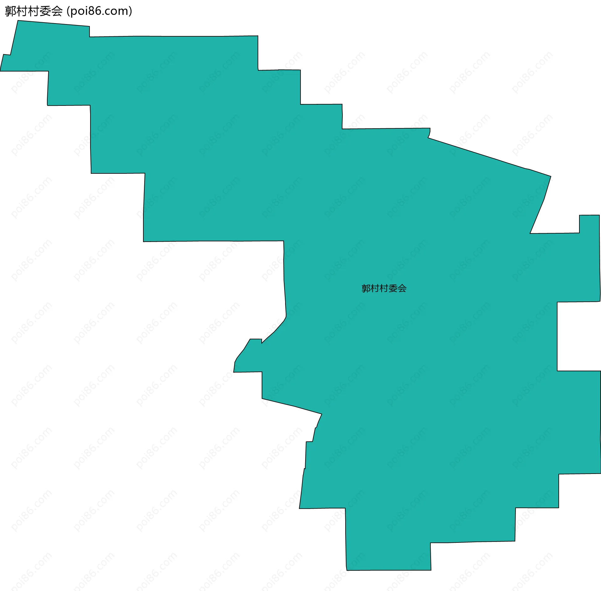 郭村村委会边界地图