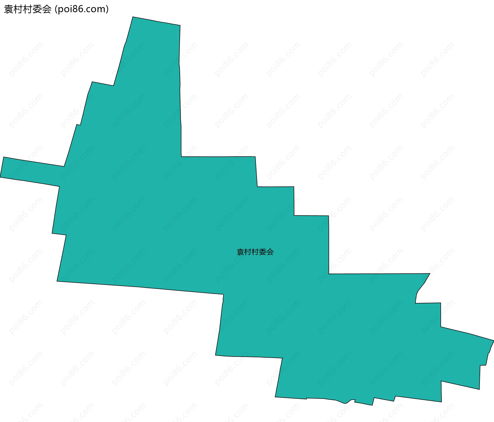 袁村村委会边界地图
