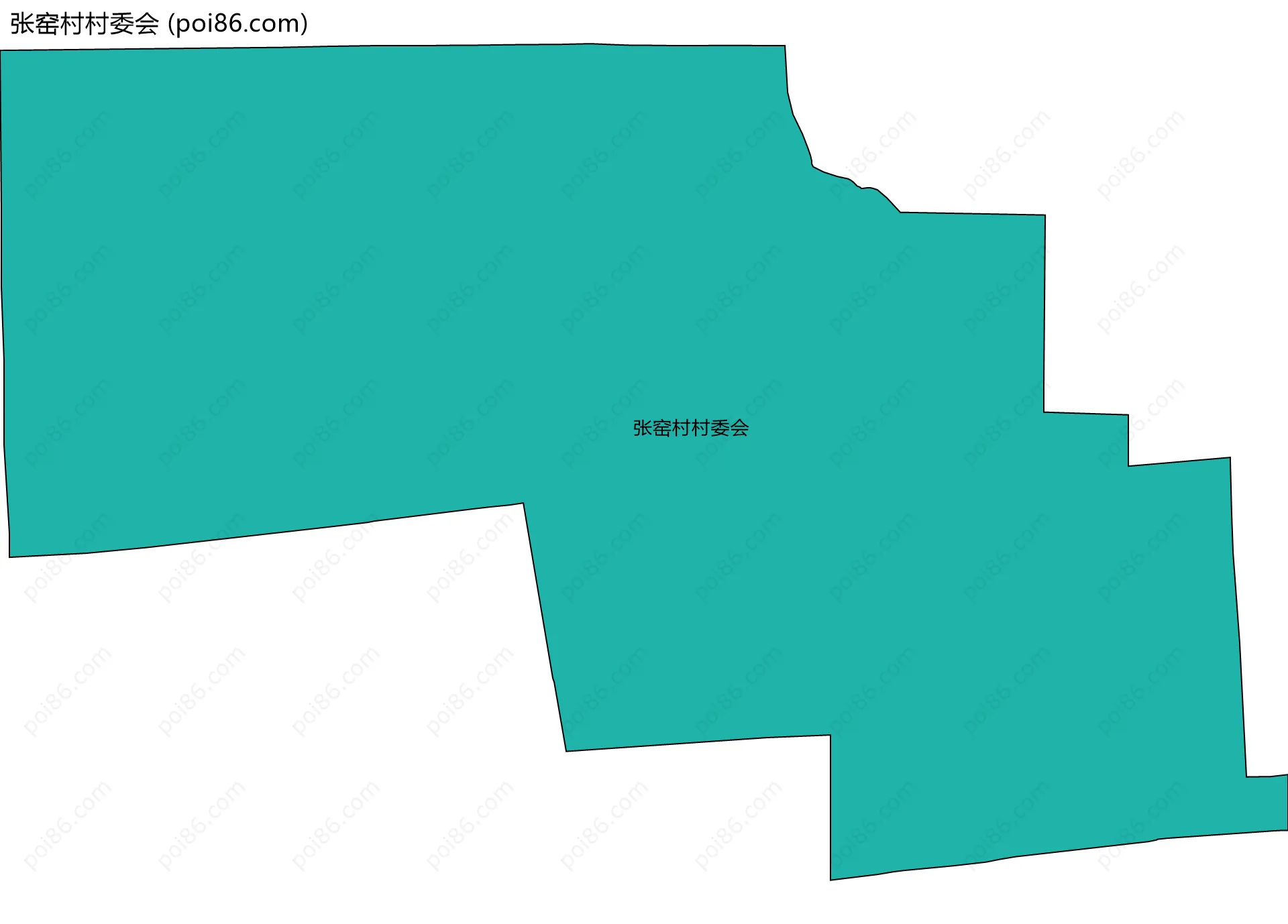 张窑村村委会边界地图