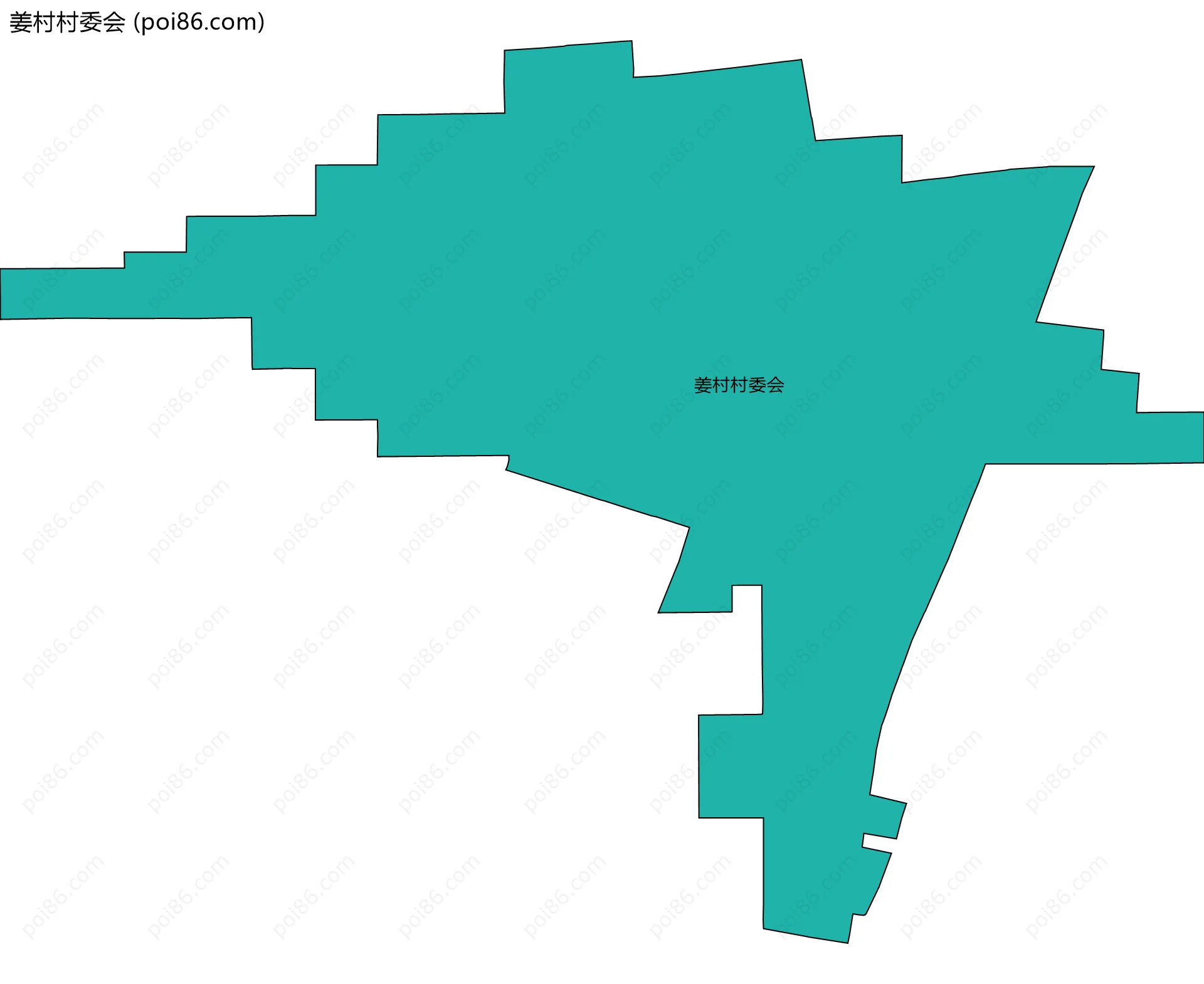 姜村村委会边界地图