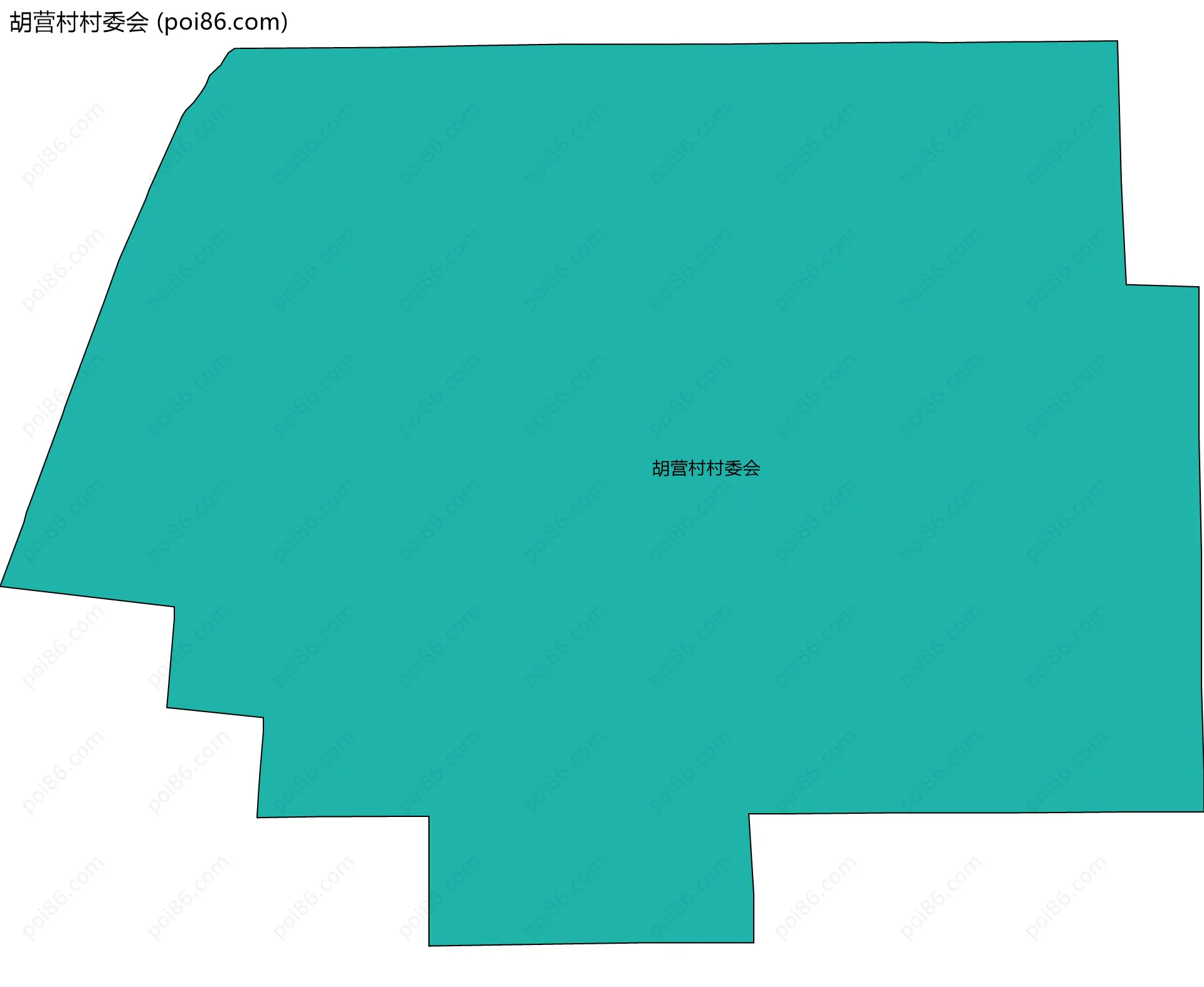 胡营村村委会边界地图