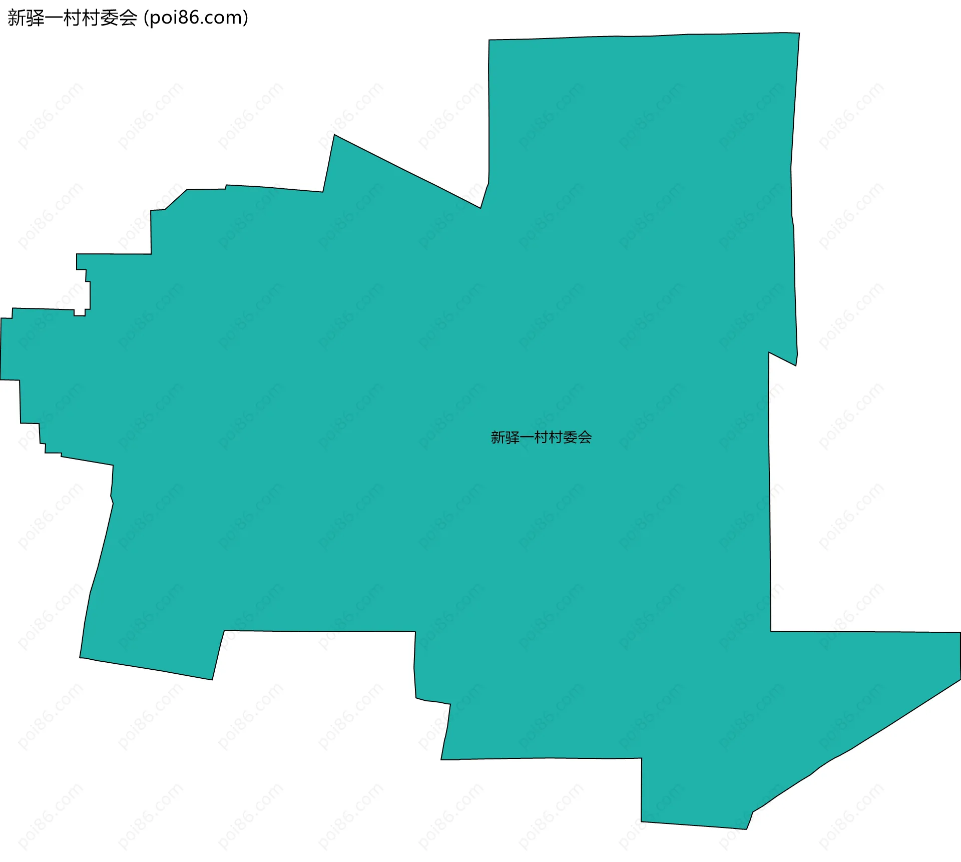 新驿一村村委会边界地图