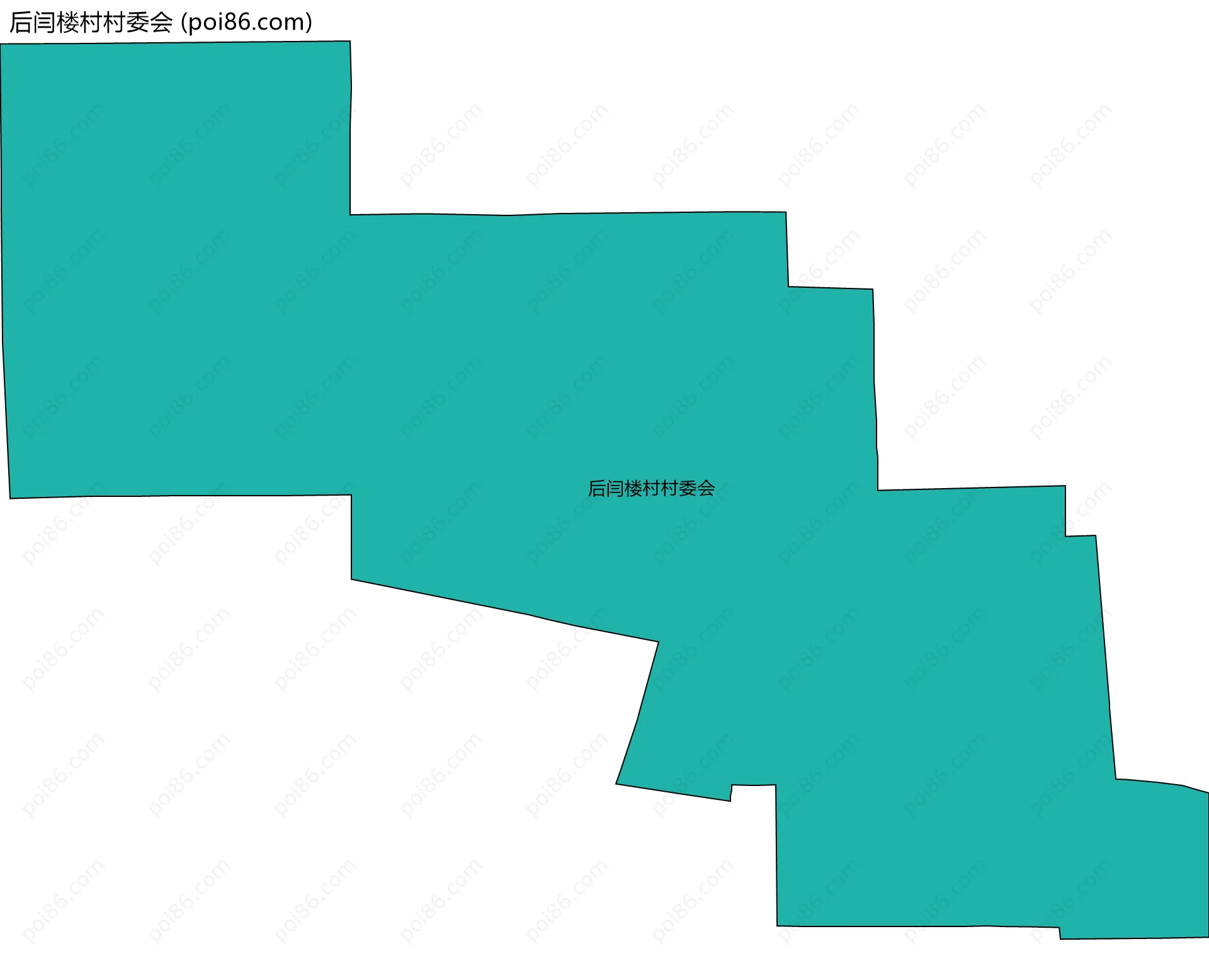 后闫楼村村委会边界地图