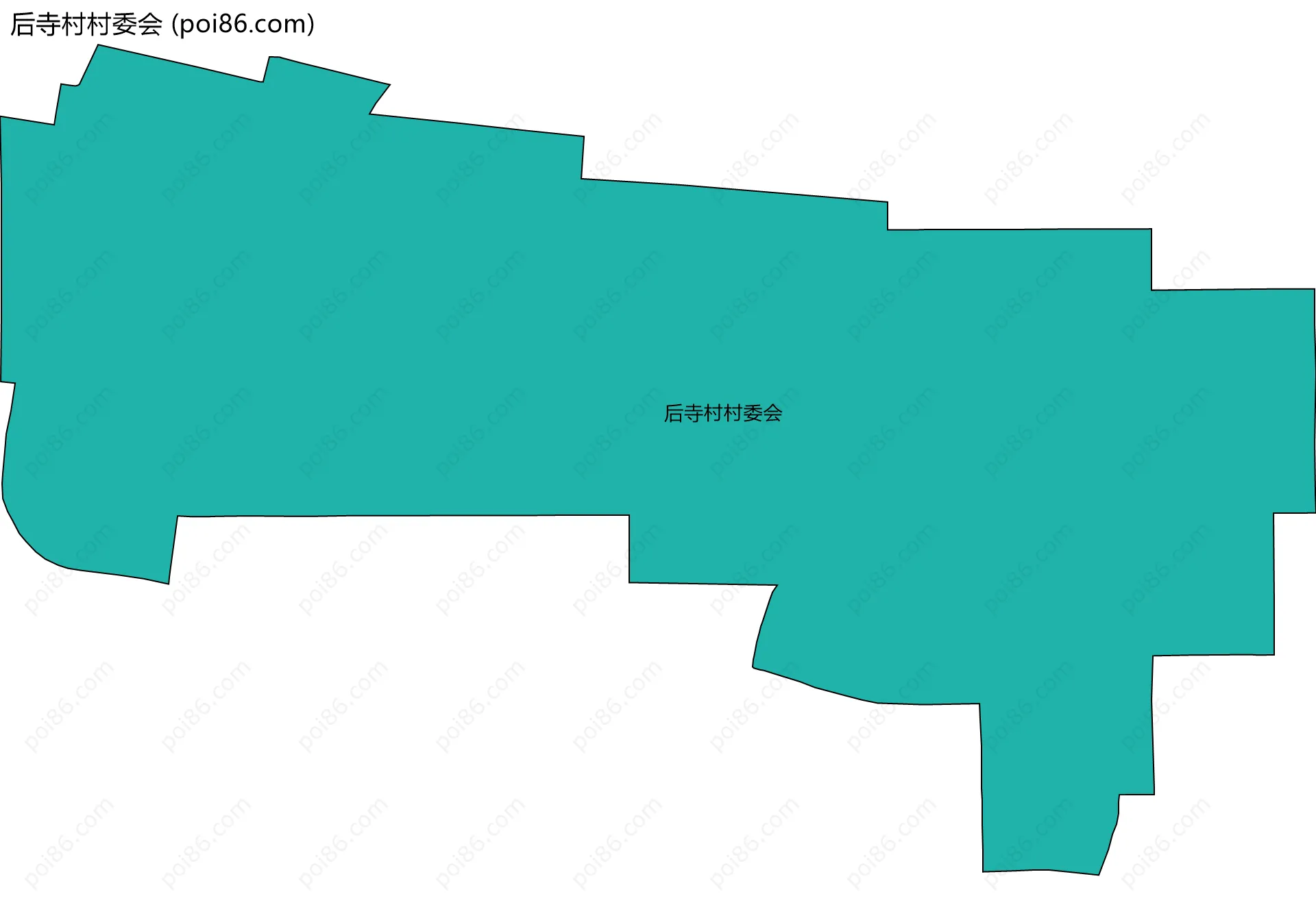 后寺村村委会边界地图