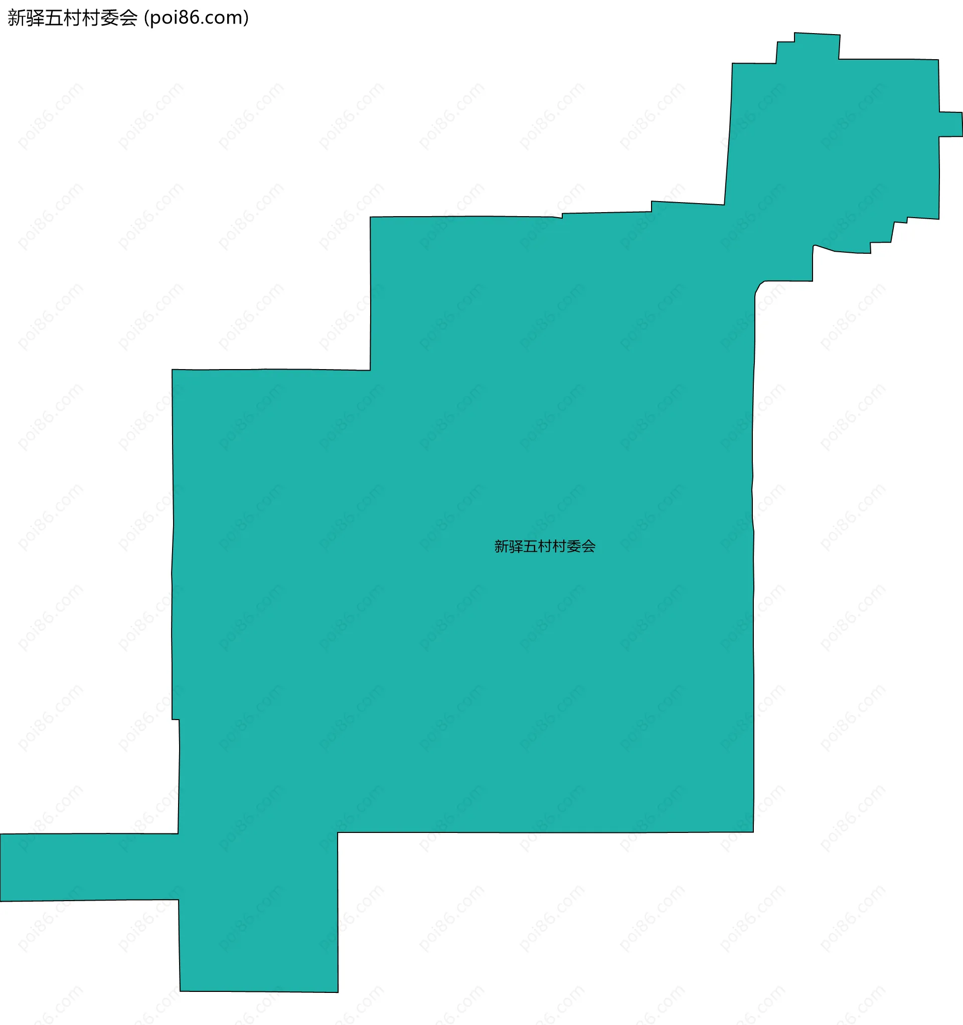 新驿五村村委会边界地图