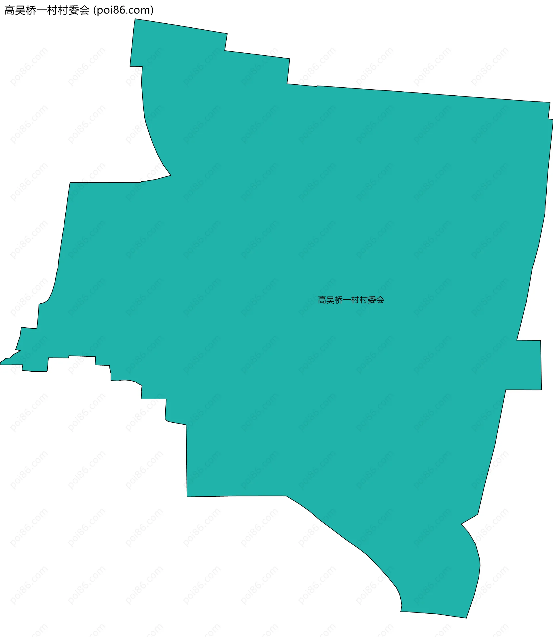 高吴桥一村村委会边界地图