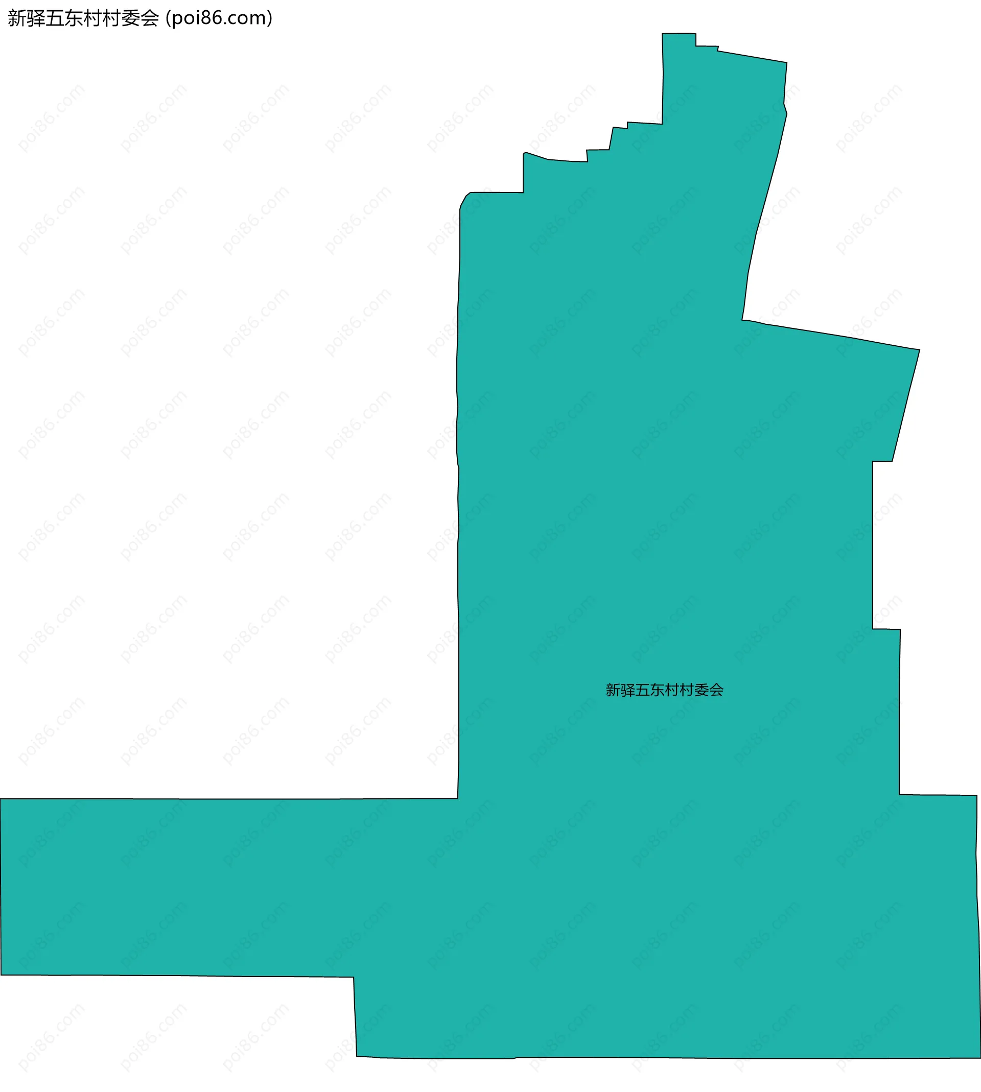 新驿五东村村委会边界地图