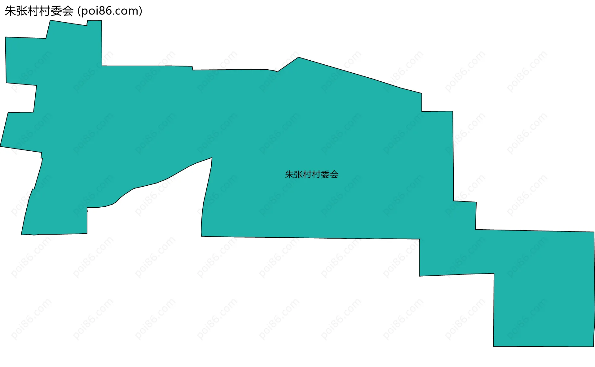 朱张村村委会边界地图