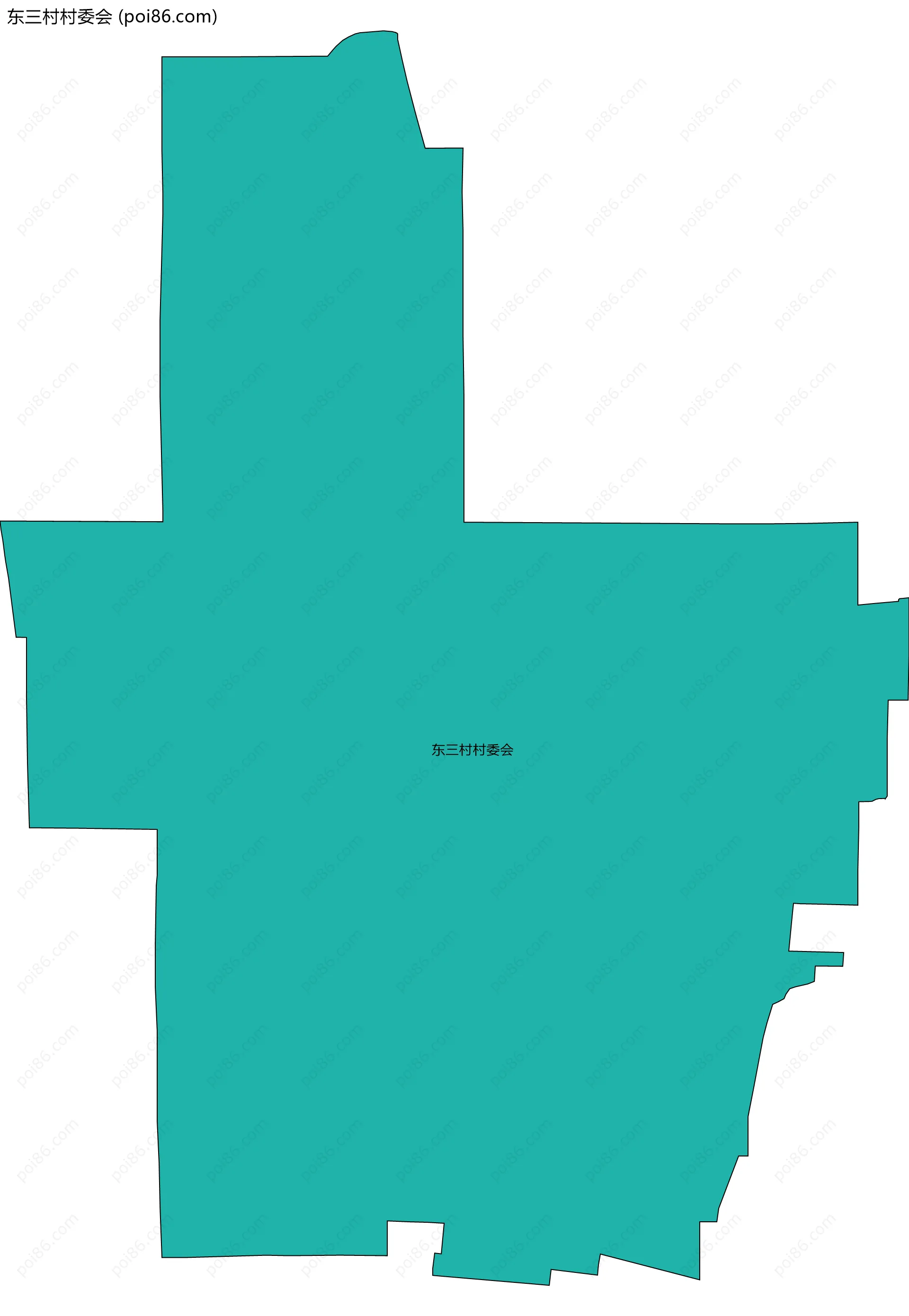东三村村委会边界地图