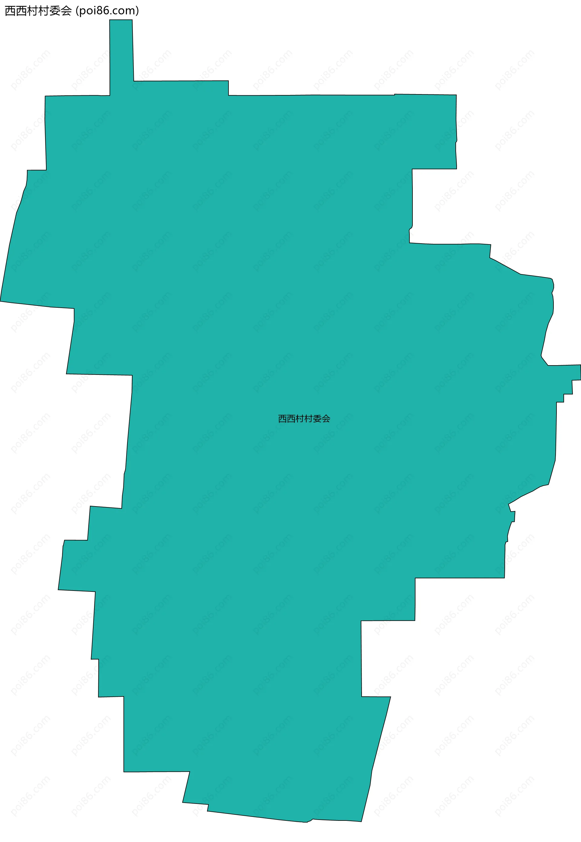 西西村村委会边界地图
