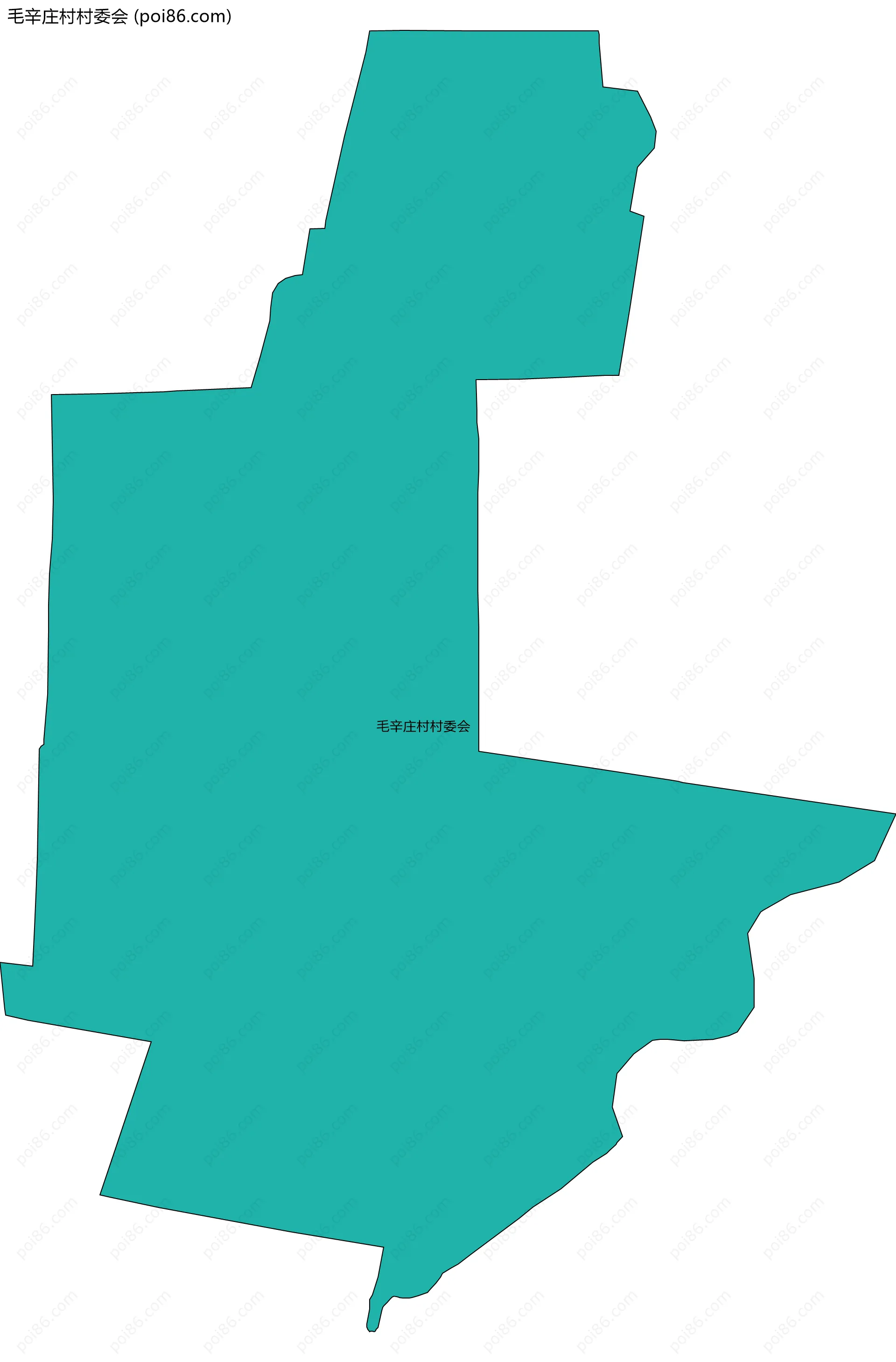 毛辛庄村村委会边界地图