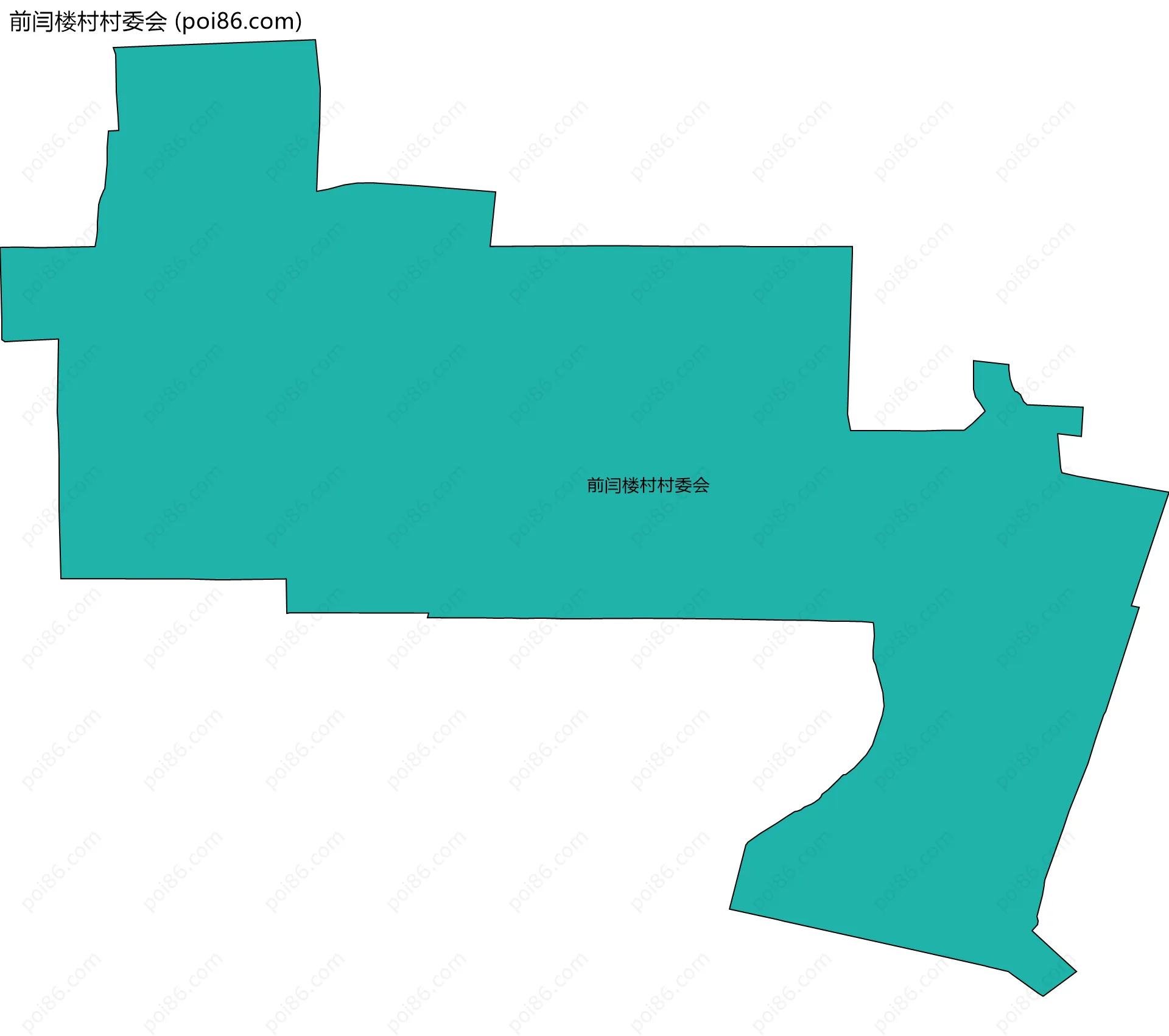 前闫楼村村委会边界地图