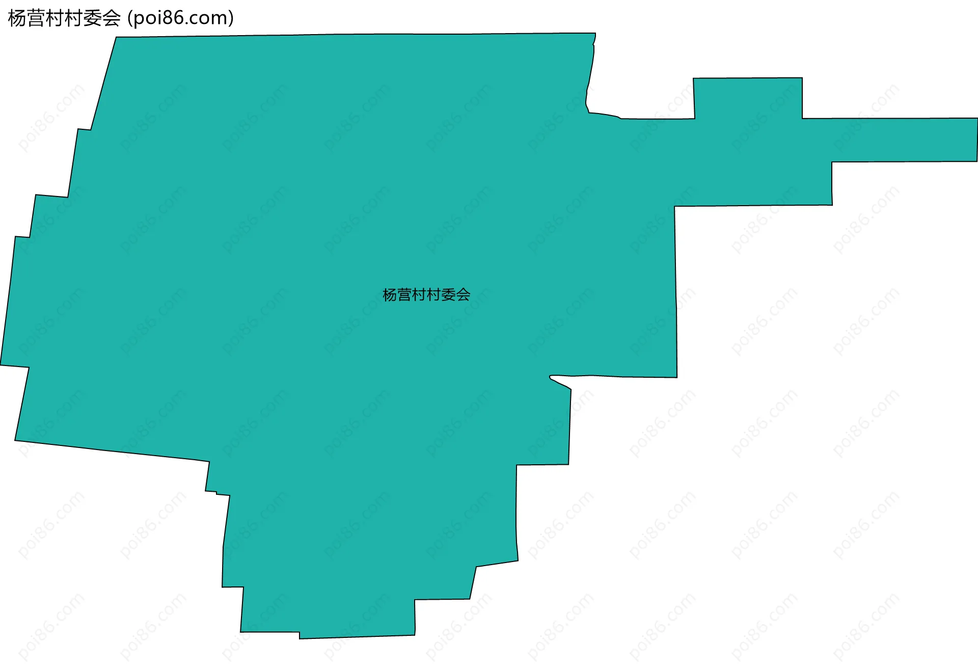 杨营村村委会边界地图